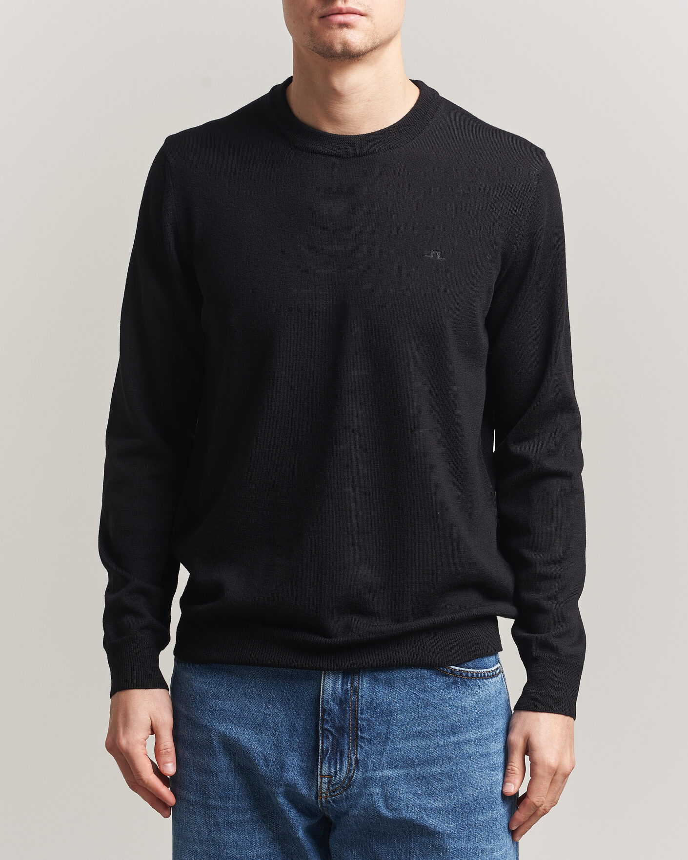 Herre | Trøjer | J.Lindeberg | Keane Merino Crew Neck Pullover Black