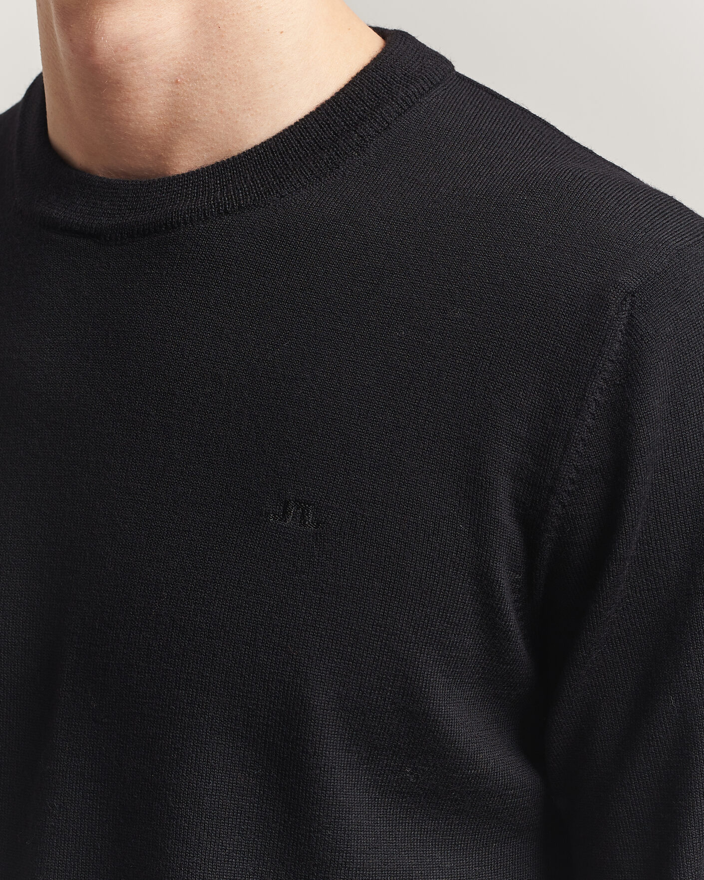 Herre | Trøjer | J.Lindeberg | Keane Merino Crew Neck Pullover Black