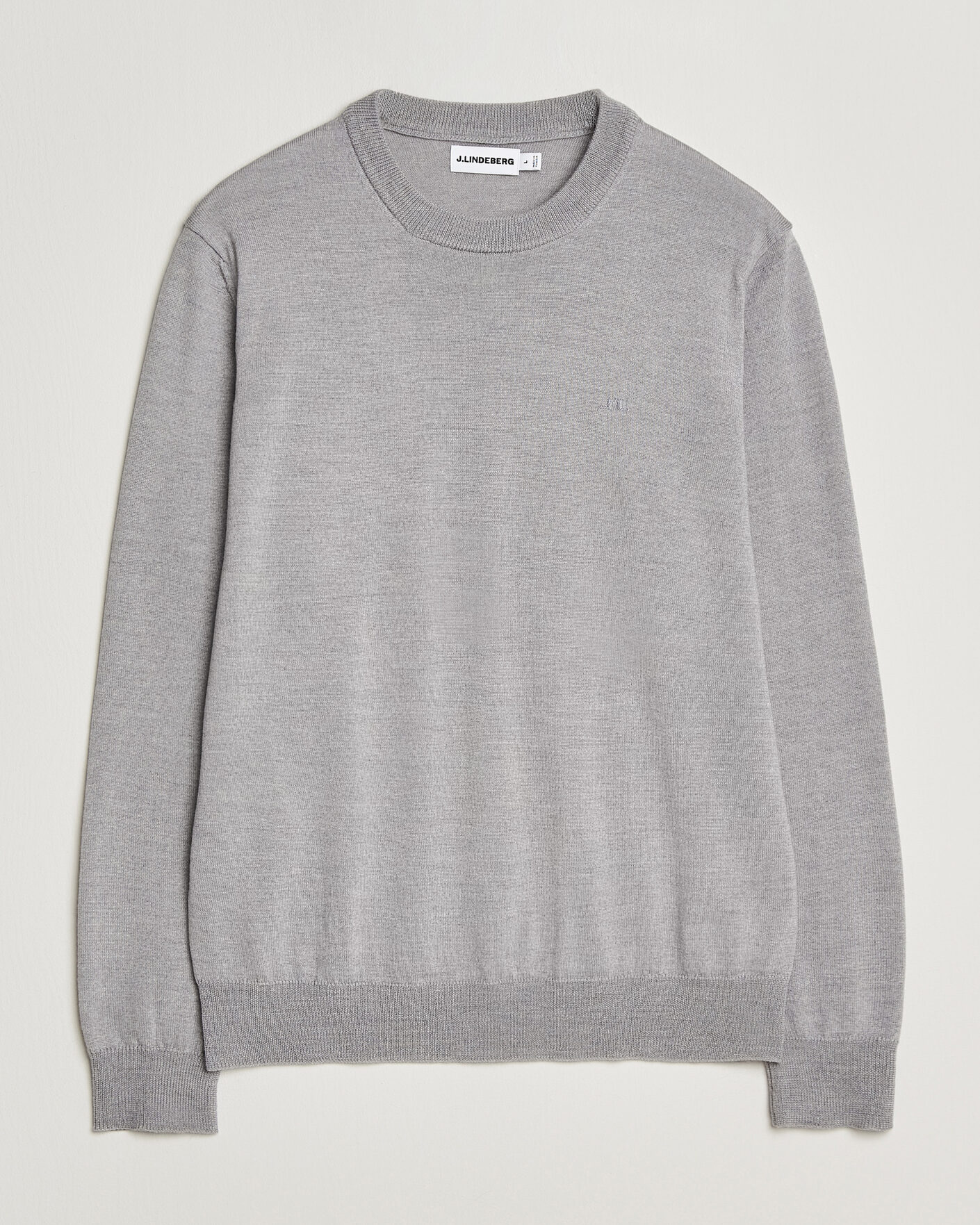 Herre | Trøjer | J.Lindeberg | Keane Merino Crew Neck Pullover Light Grey Melange