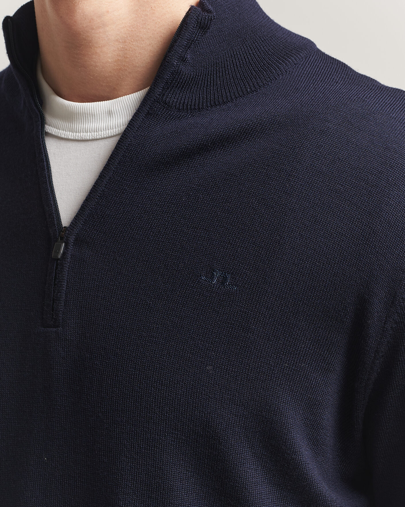 Herre | Trøjer | J.Lindeberg | Kiyan Merino Half Zip JL Navy