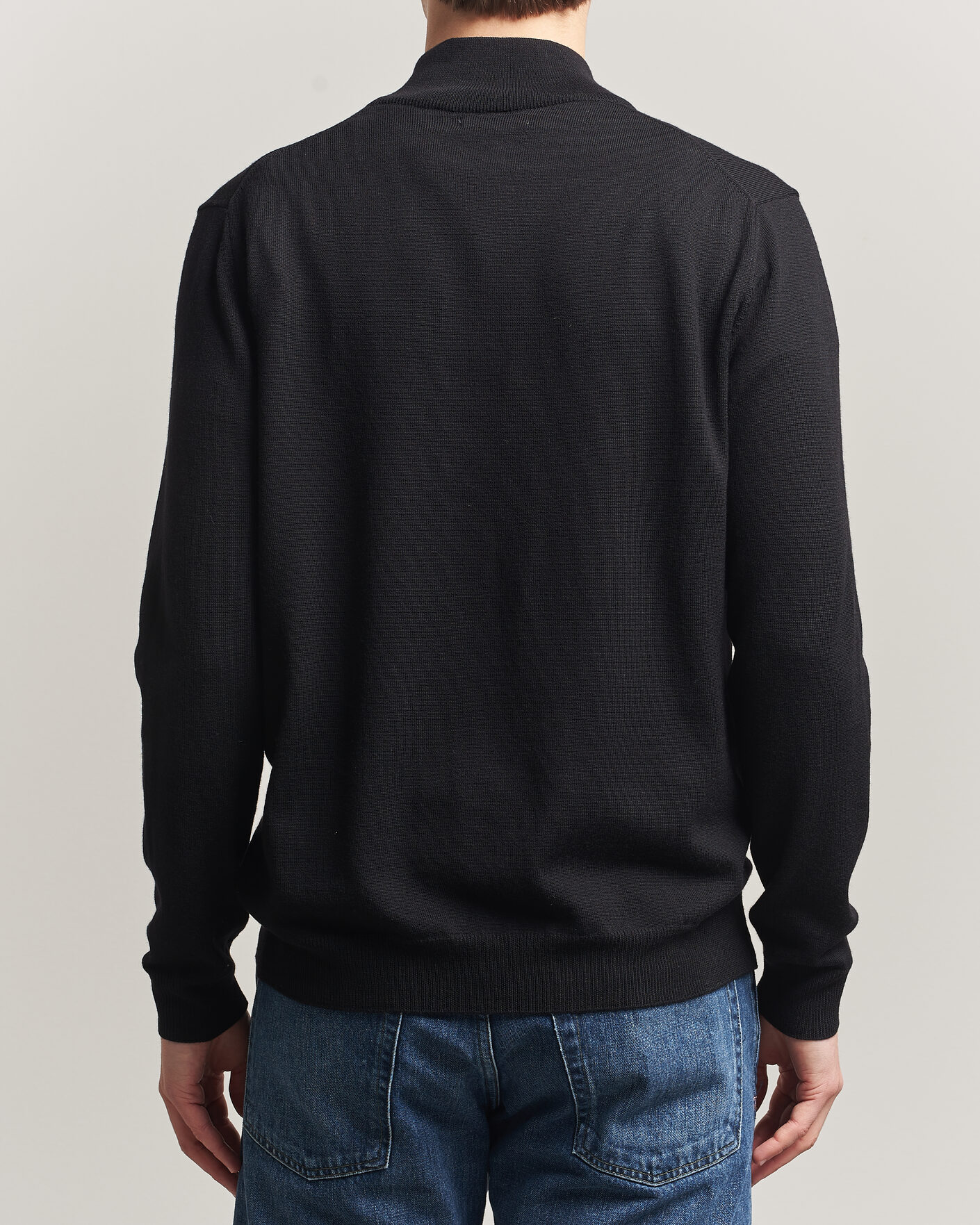 Herre | Trøjer | J.Lindeberg | Kiyan Merino Half Zip Black