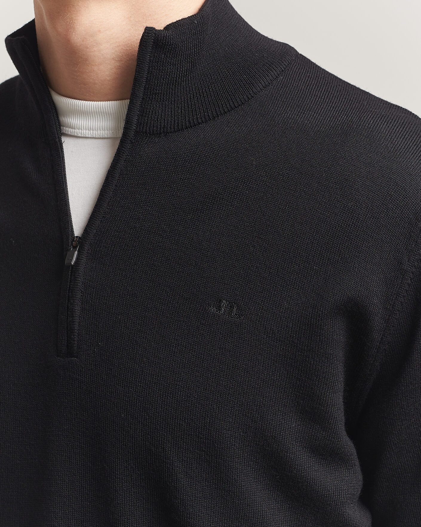 Herre | Trøjer | J.Lindeberg | Kiyan Merino Half Zip Black
