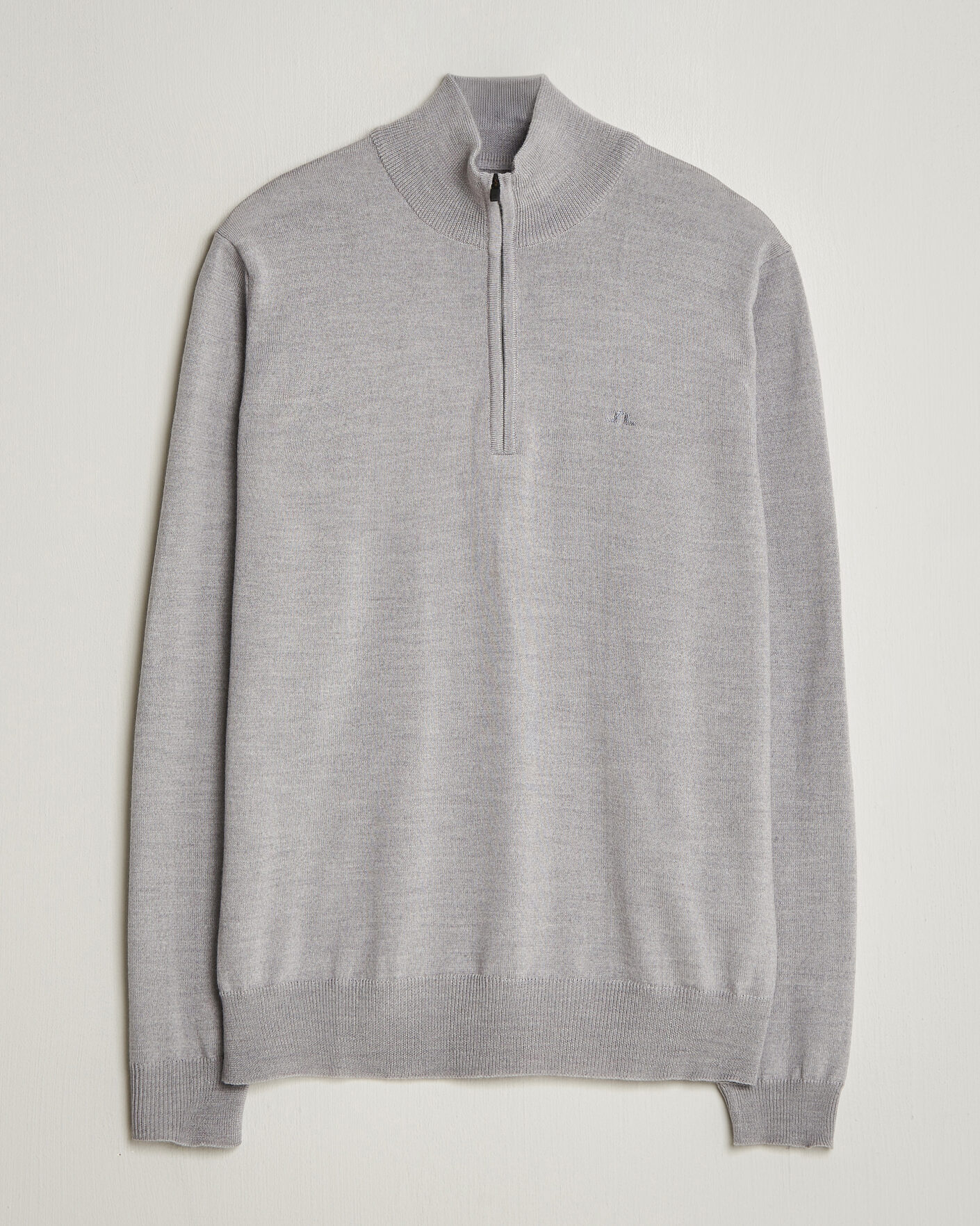 Herre | Trøjer | J.Lindeberg | Kiyan Merino Half Zip Light Grey Melange