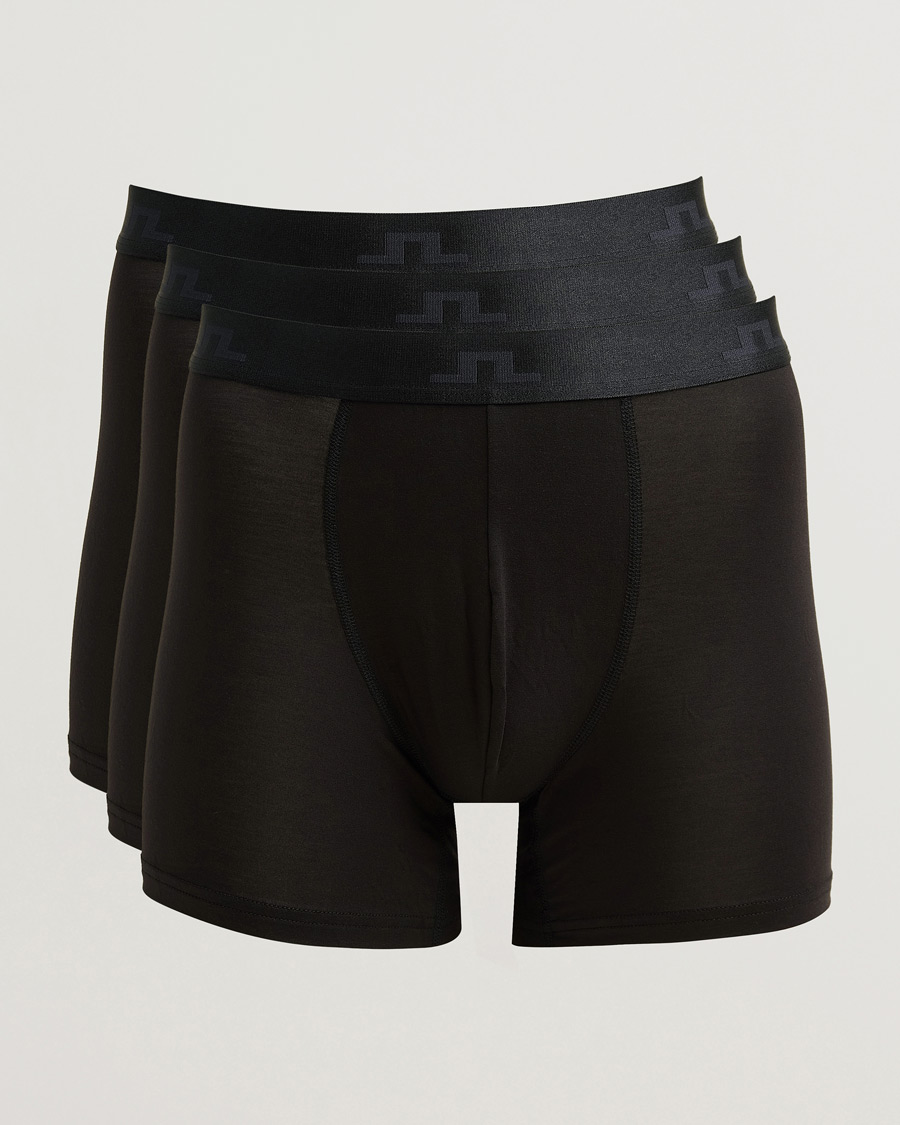 Herre | Undertøj | J.Lindeberg | 3-Pack Bridge Lyocell Boxer Black