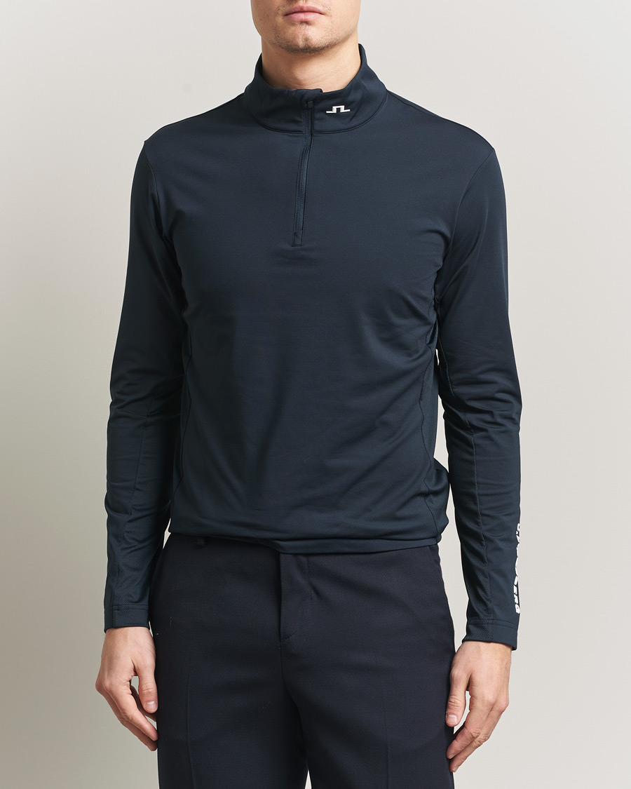 Herre | Trøjer | J.Lindeberg | Tour Tech Mid Layer Half Zip JL Navy