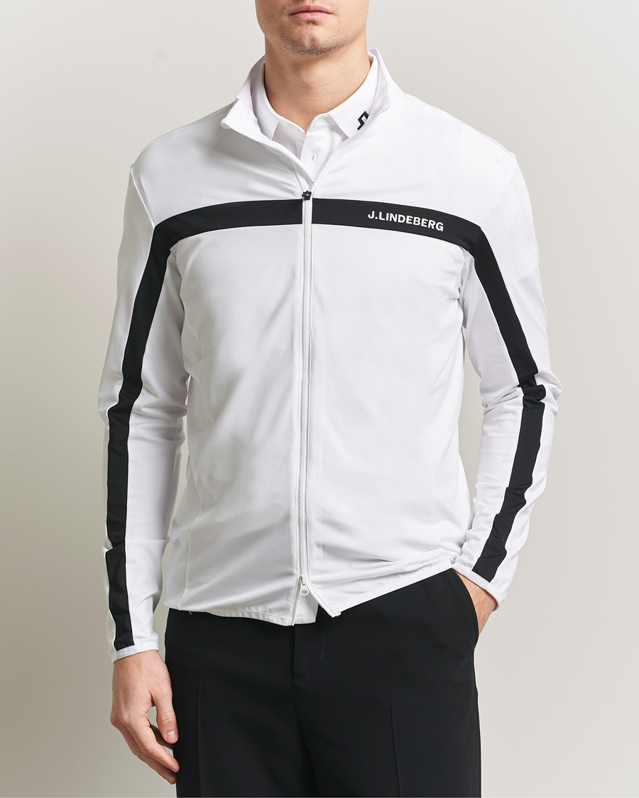 Herre | Trøjer | J.Lindeberg | Jarvis Mid Layer Full Zip White