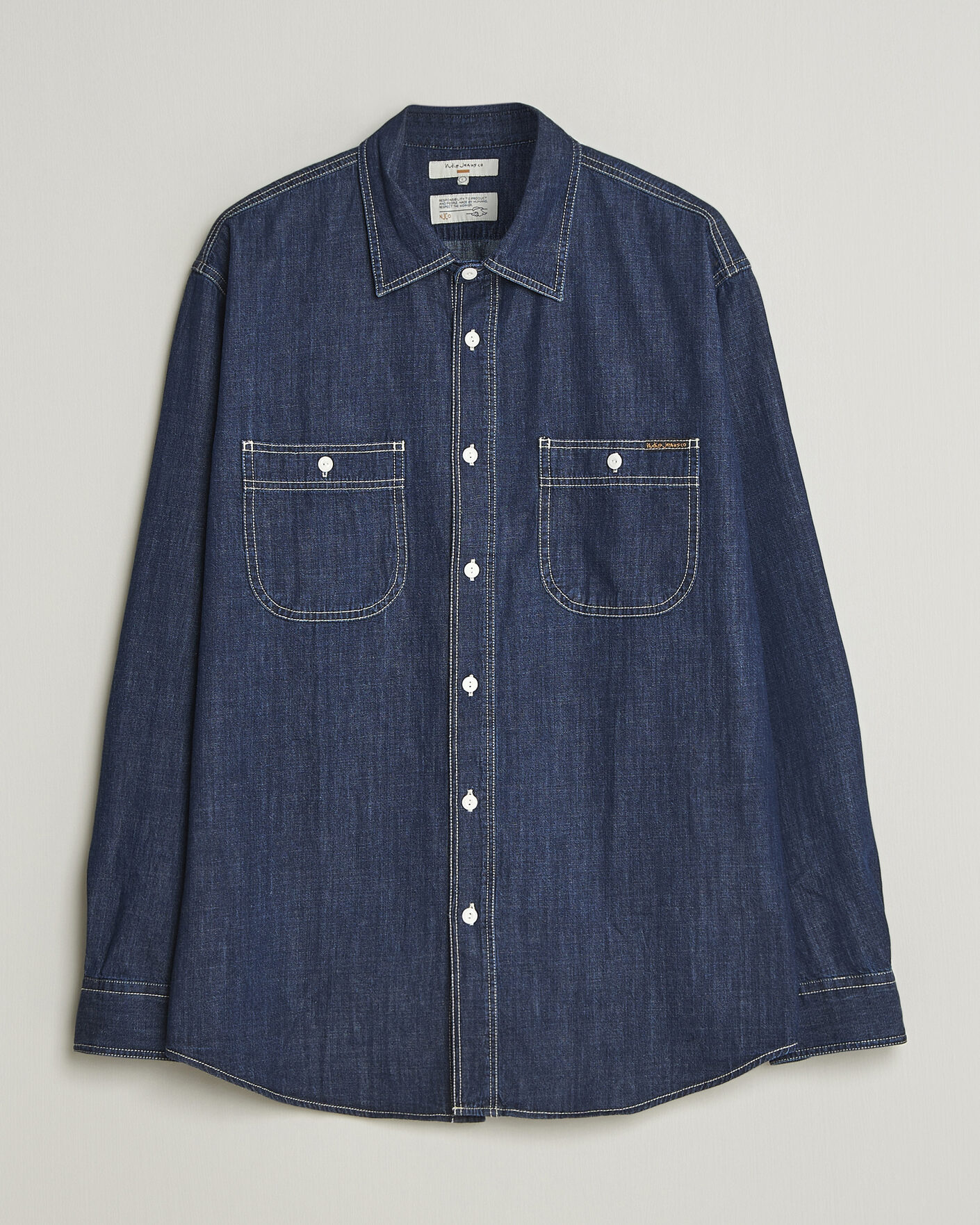 Herre | Skjorter | Nudie Jeans | Julian Denim Shirt Rinsed