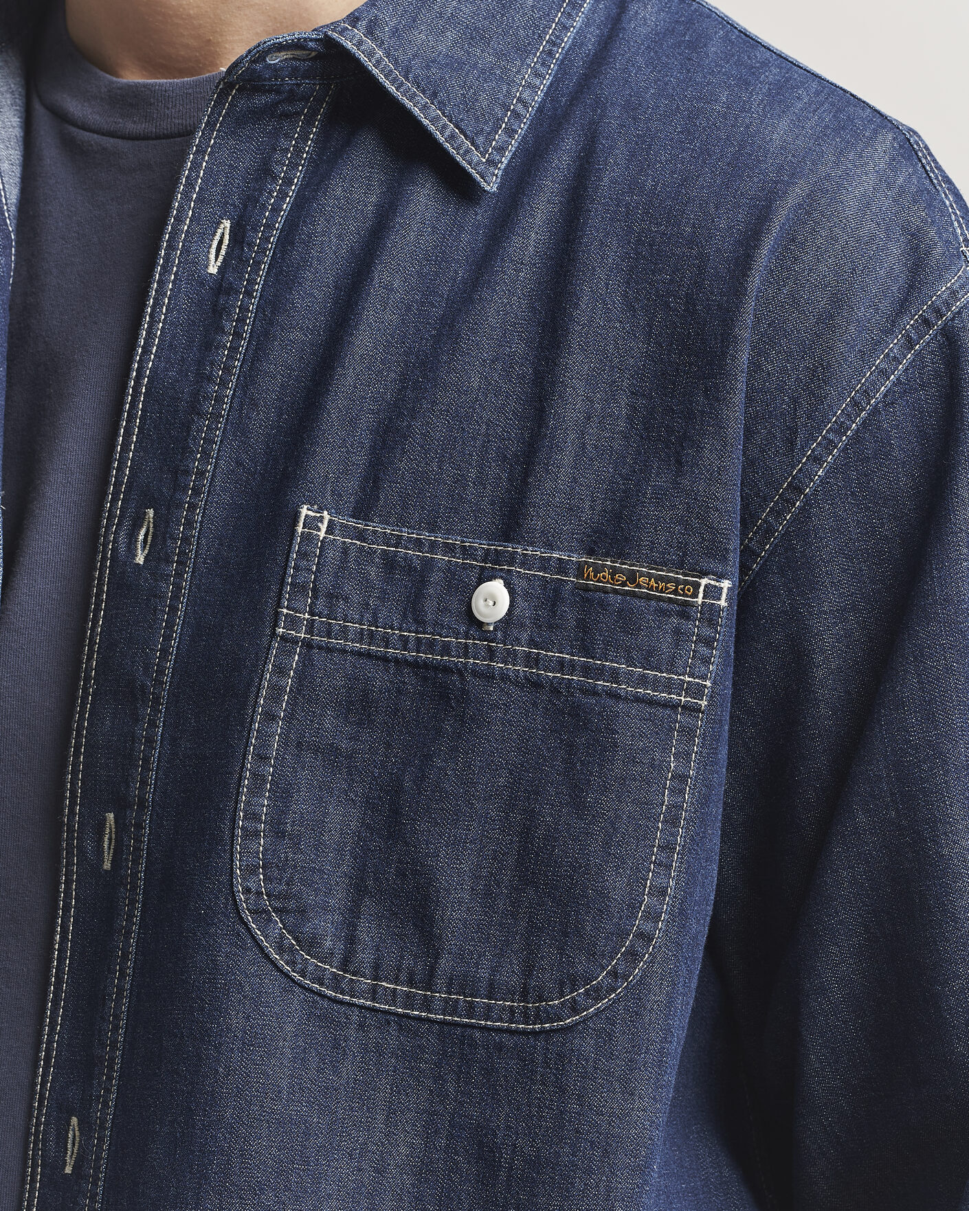 Herre | Skjorter | Nudie Jeans | Julian Denim Shirt Rinsed