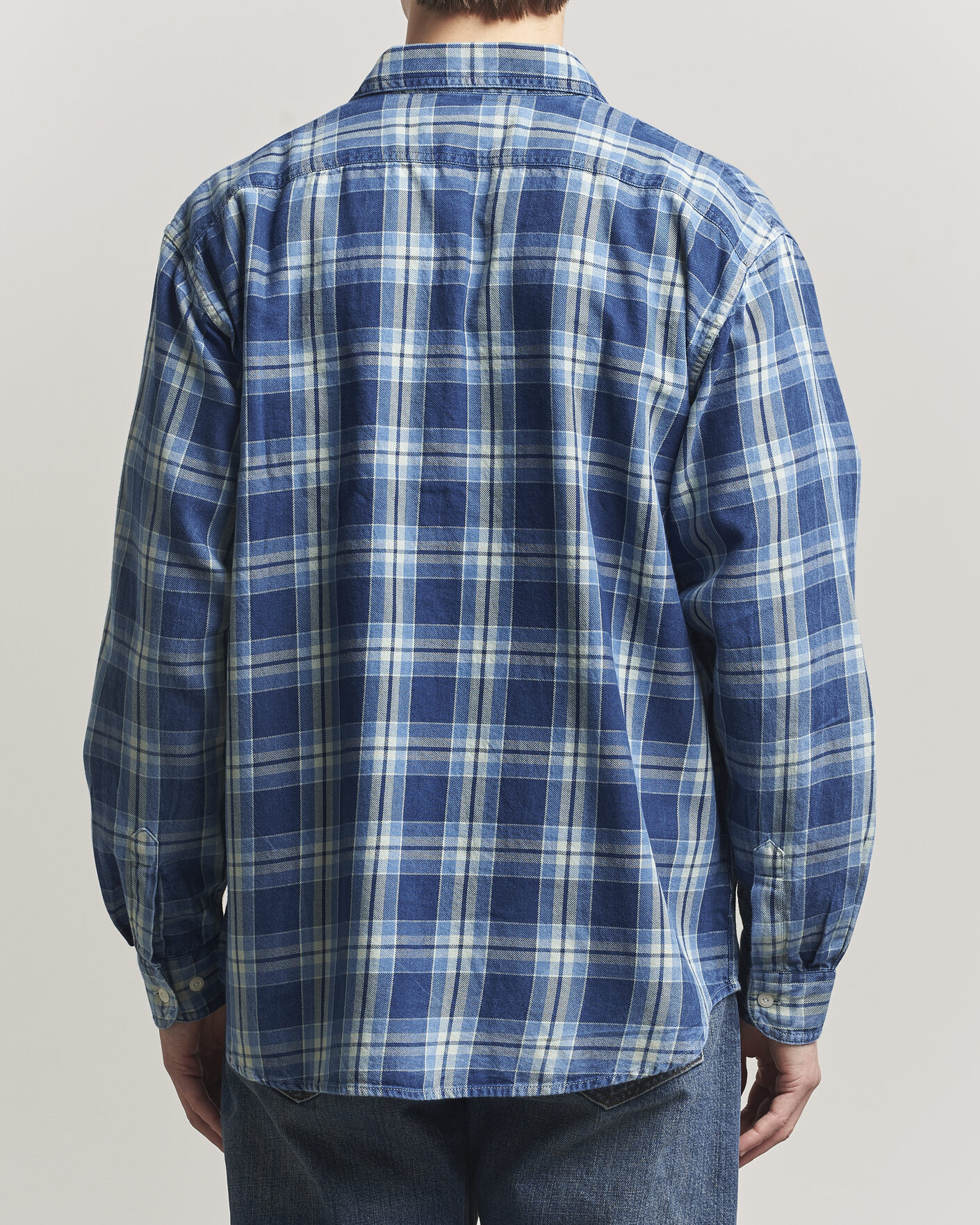 Herre | Skjorter | Nudie Jeans | Julian Checked Worker Shirt Indigo