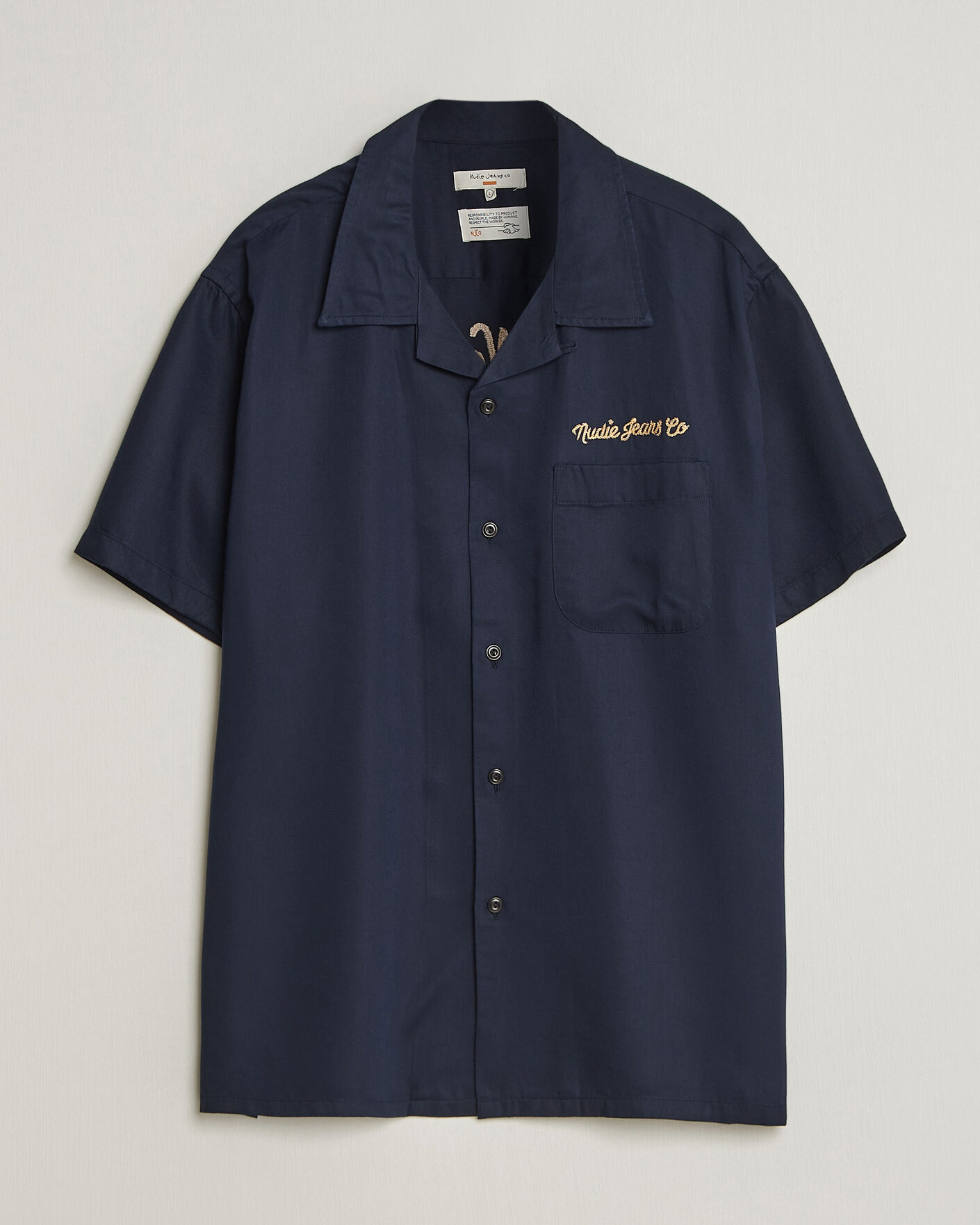 Herre | Skjorter | Nudie Jeans | Arthur Bowling Shirt Navy