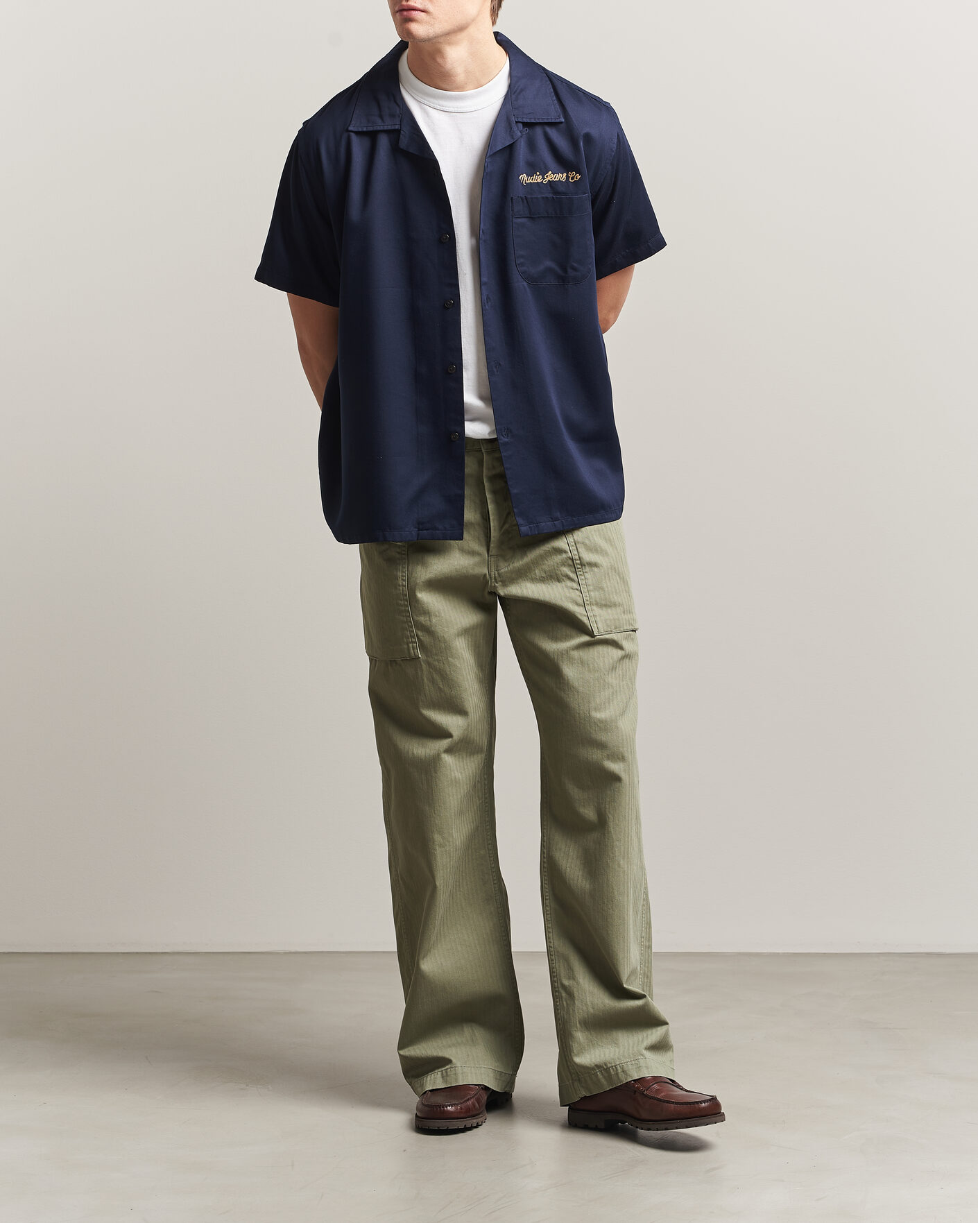 Herre | Skjorter | Nudie Jeans | Arthur Bowling Shirt Navy