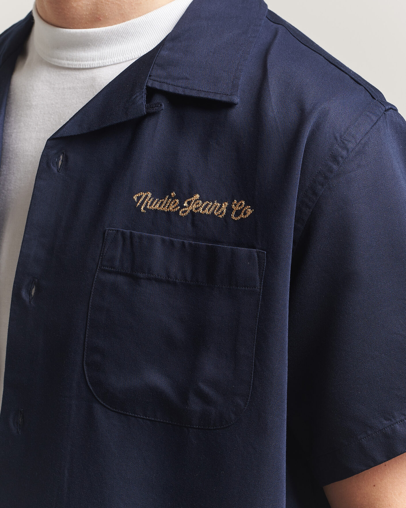 Herre | Skjorter | Nudie Jeans | Arthur Bowling Shirt Navy