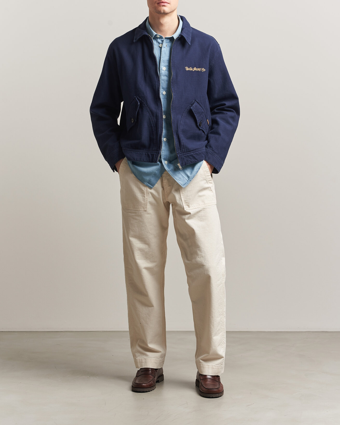 Herre | Jakker | Nudie Jeans | Blake Embroided Jacket Navy