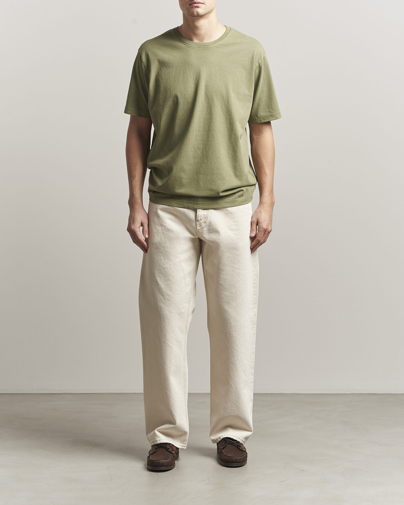 Herre | T-Shirts | Nudie Jeans | Uno Everyday Crew Neck T-Shirt Green