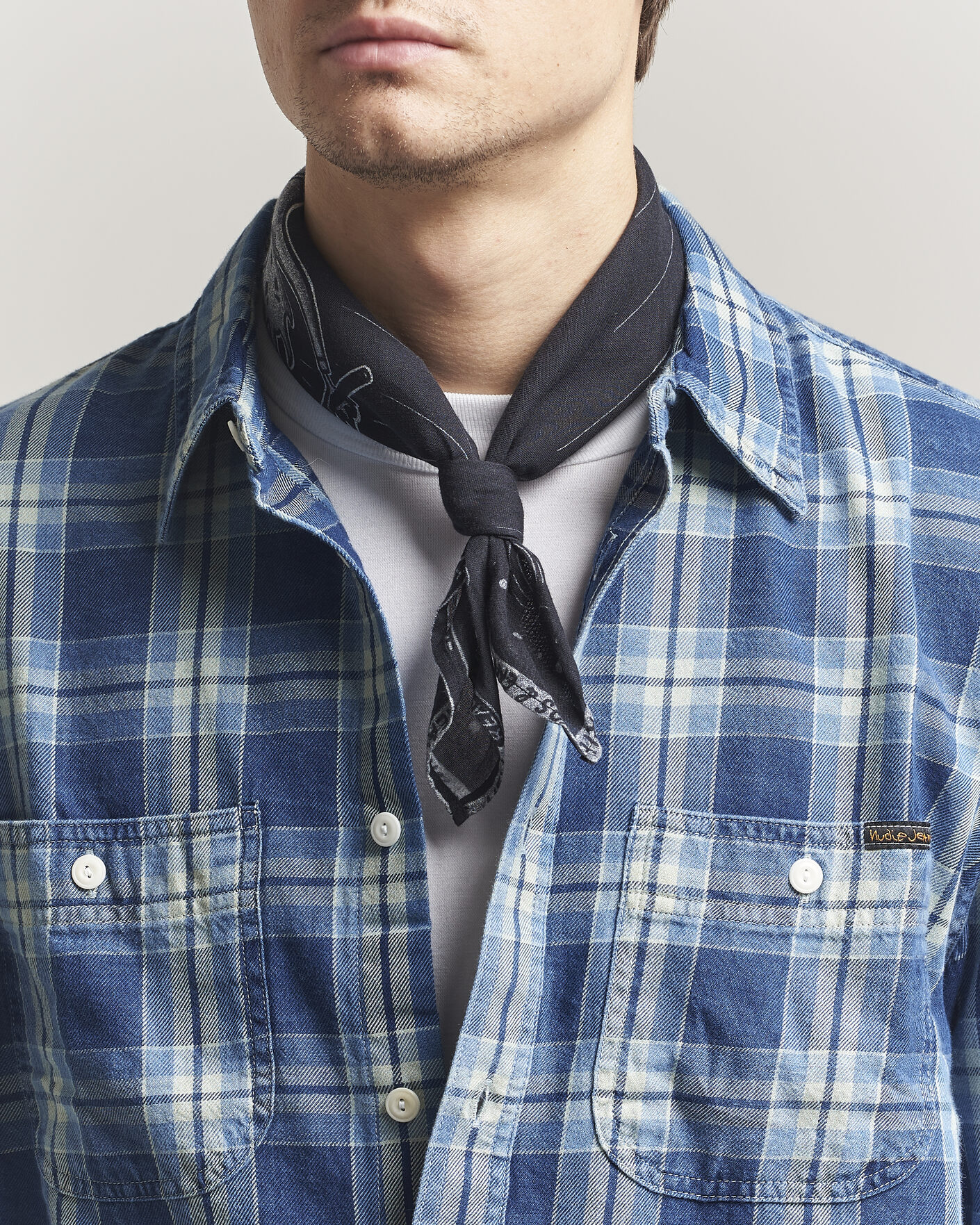 Herre | Tørklæde | Nudie Jeans | Ingrid Printed Bandana Black