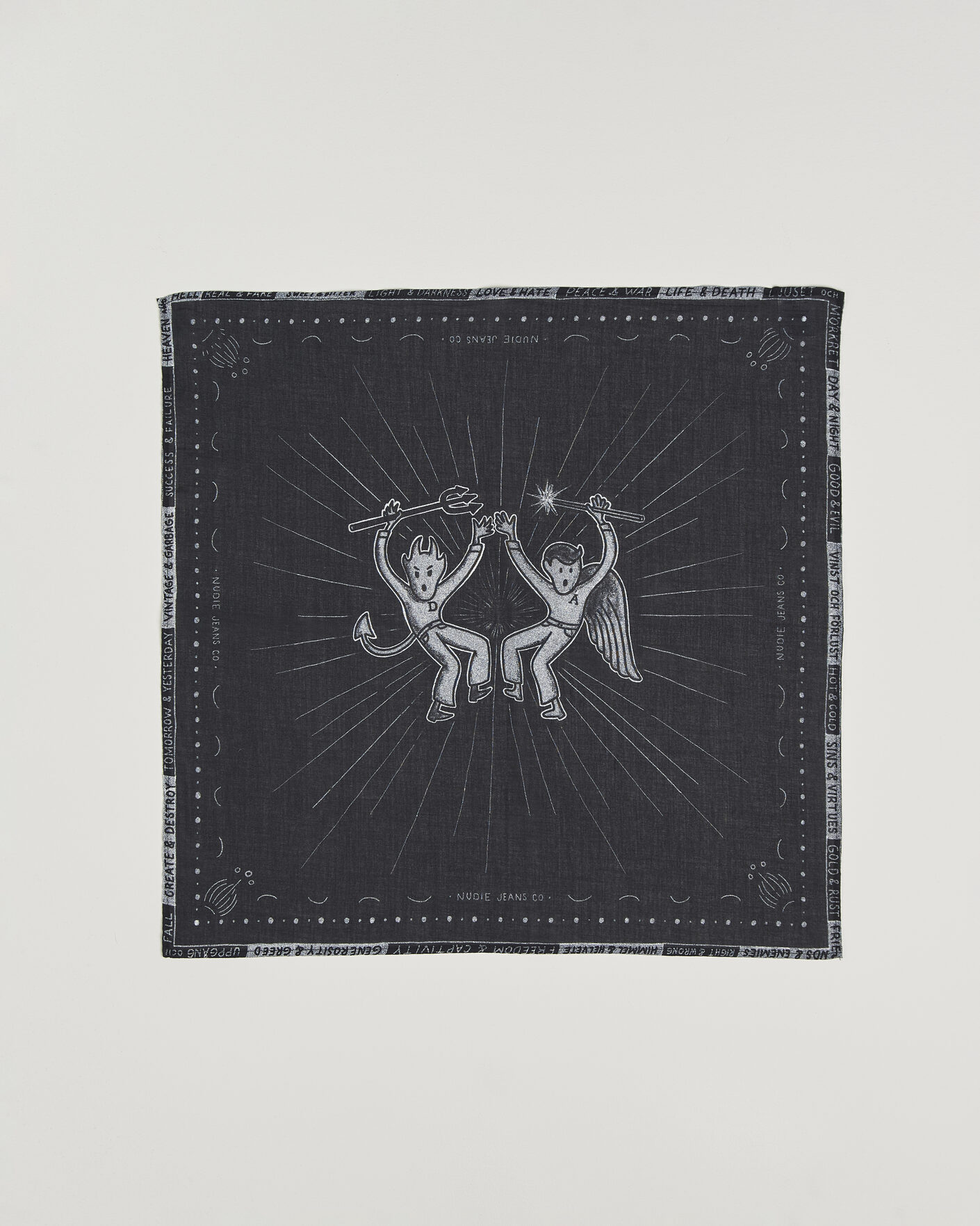 Herre | Tørklæde | Nudie Jeans | Ingrid Printed Bandana Black