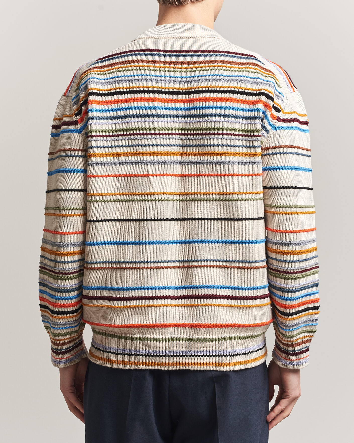 Herre | Trøjer | Paul Smith | Signature Stripe Knitted Cardigan White