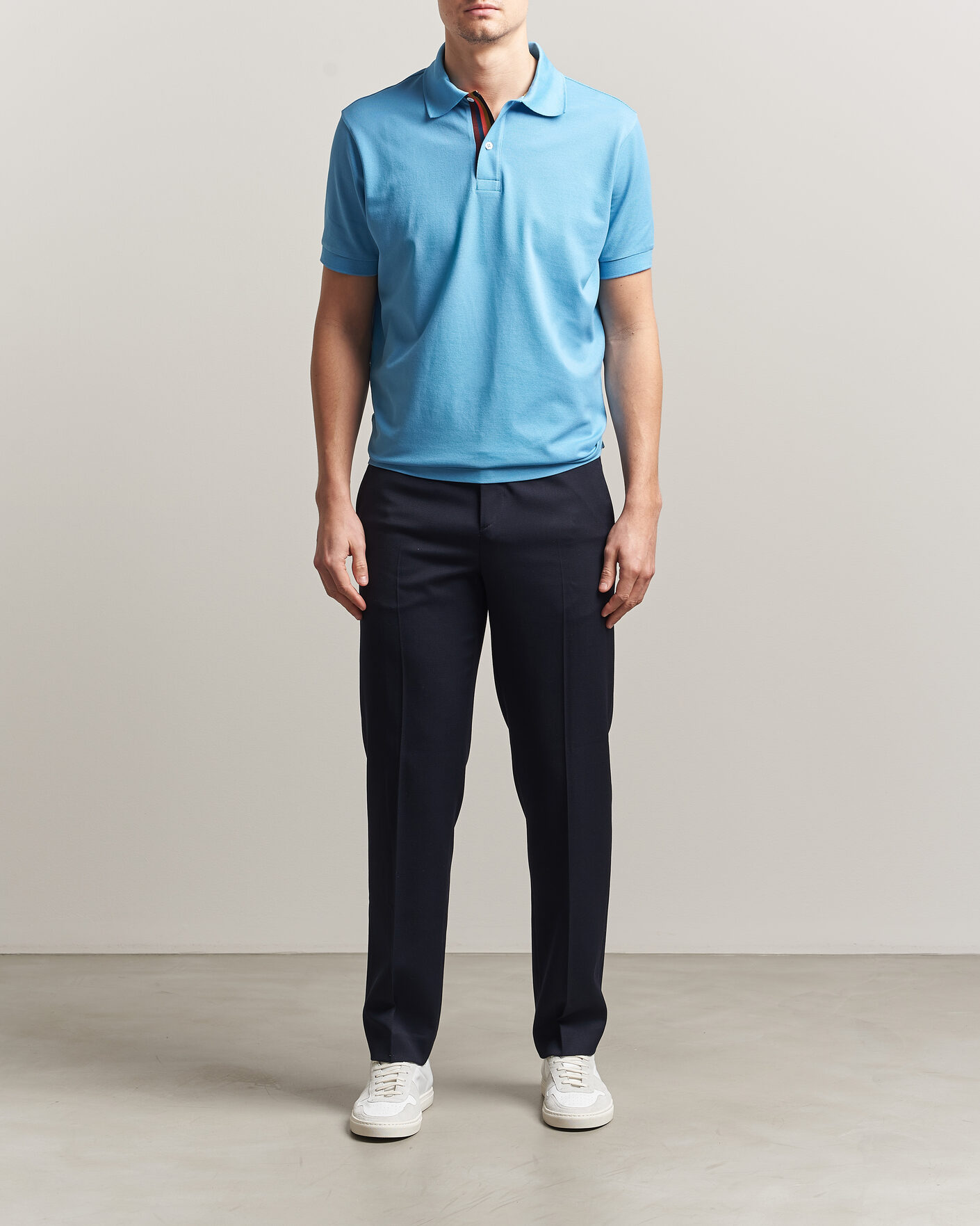 Herre | Polotrøjer | Paul Smith | Placket Stripe Polo Blue