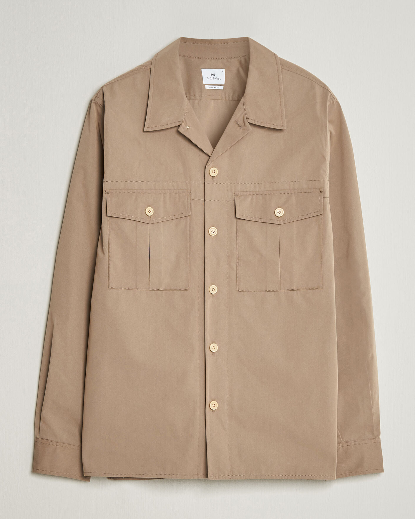 Herre | Skjorter | PS Paul Smith | Casual Cotton Overshirt Beige