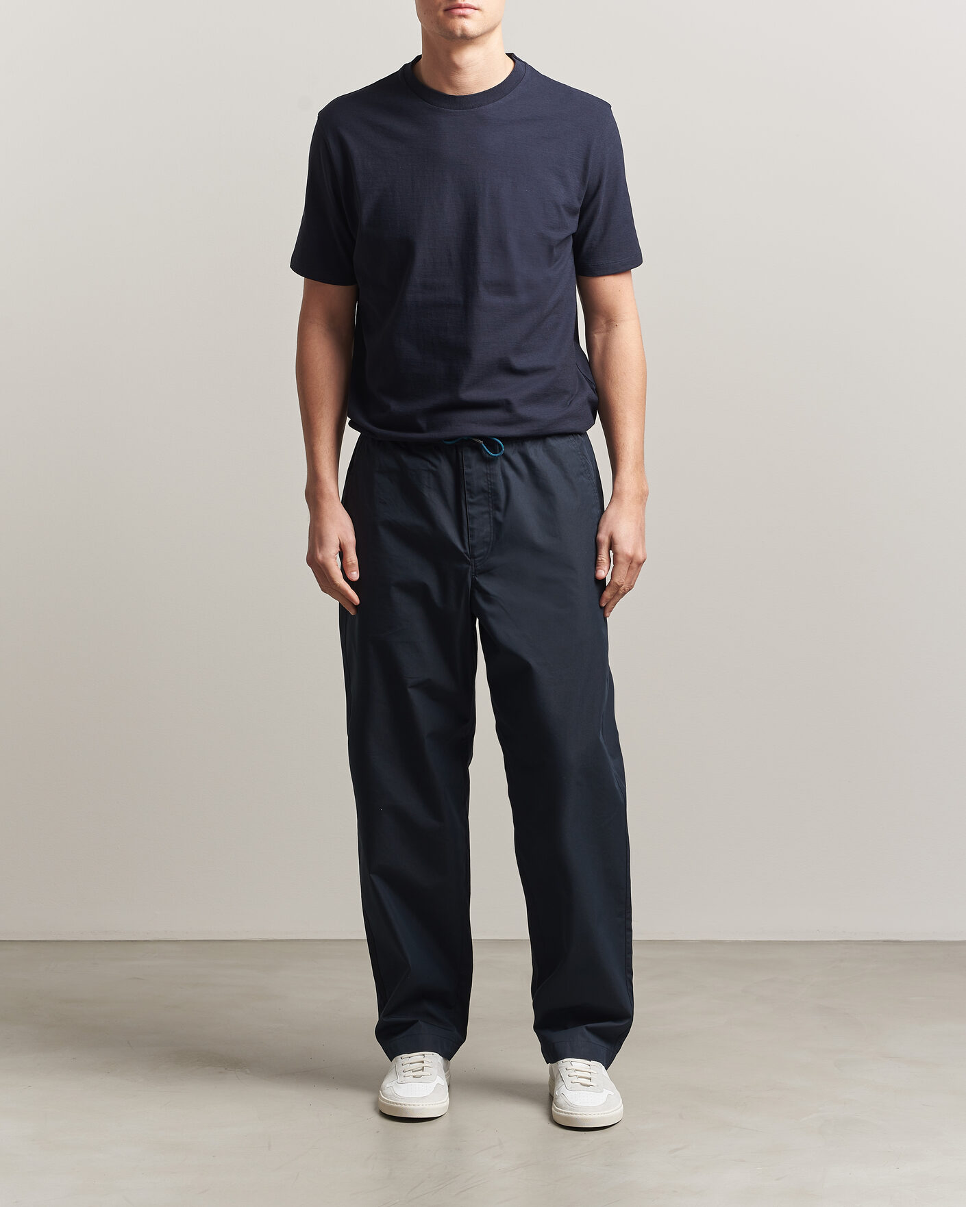 Herre | Bukser | PS Paul Smith | Casual Cotton Drawstring Trousers Navy