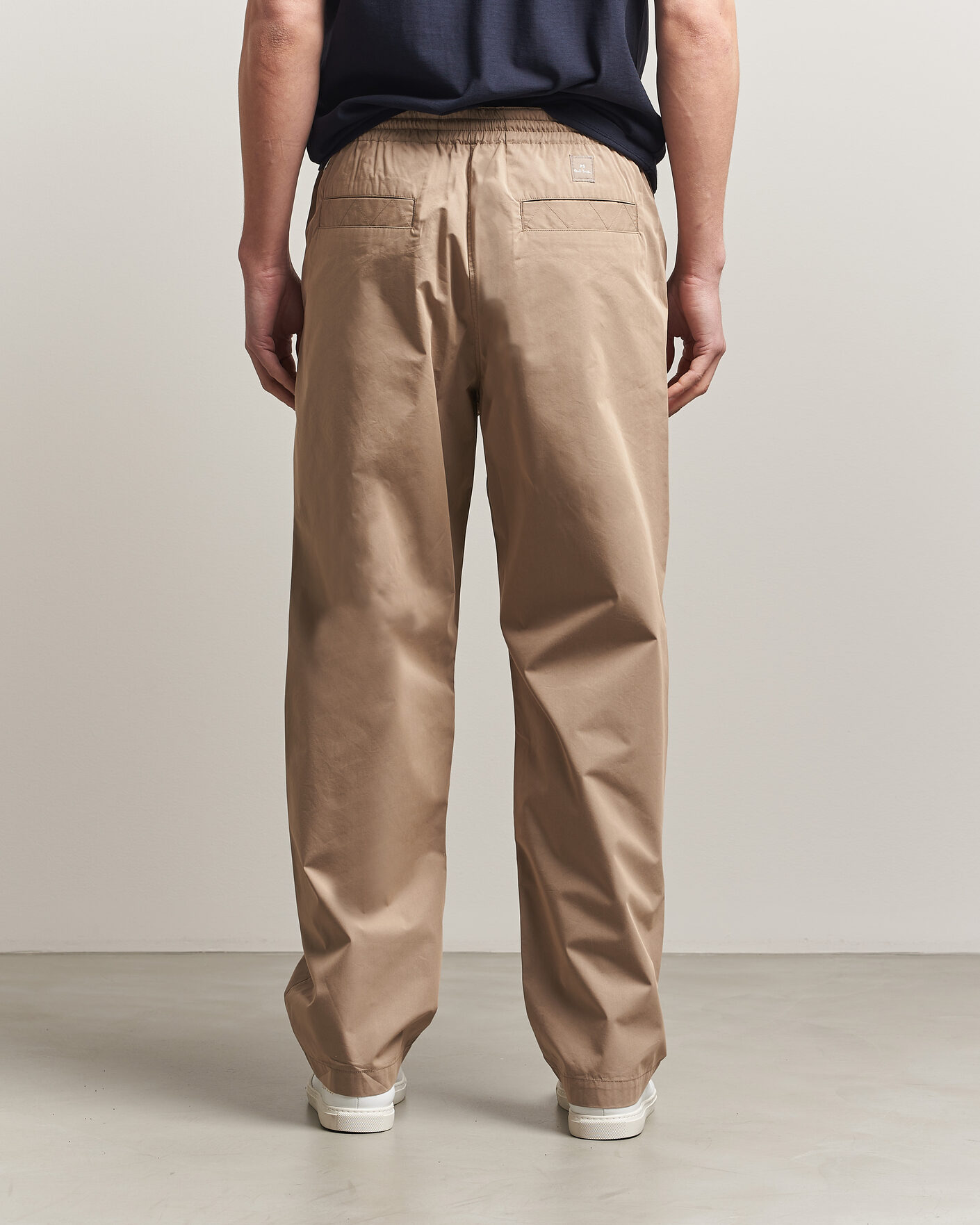Herre | Bukser | PS Paul Smith | Casual Cotton Drawstring Trousers Beige