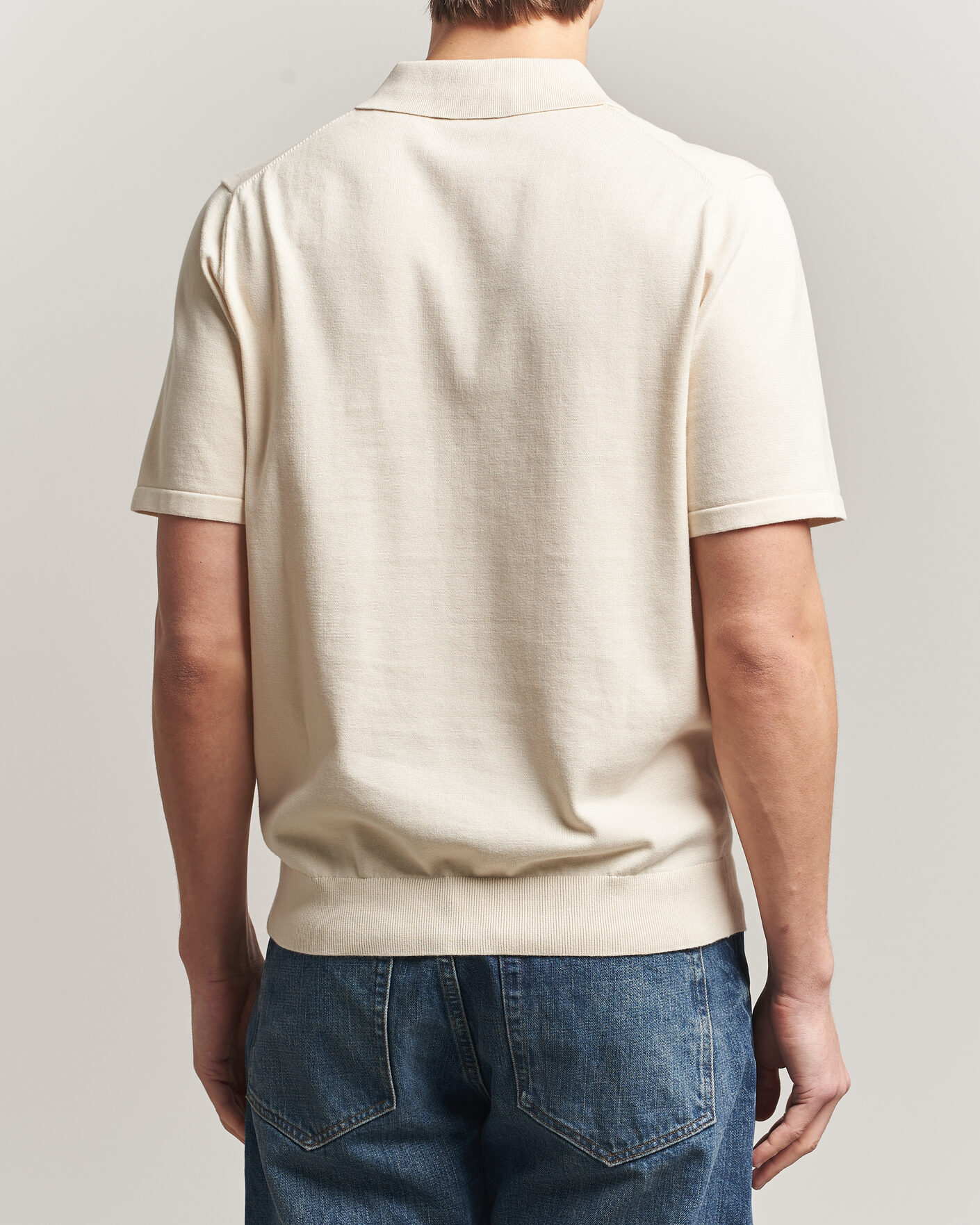 Herre | Polotrøjer | PS Paul Smith | Cotton Knitted Half Zip Polo Off White