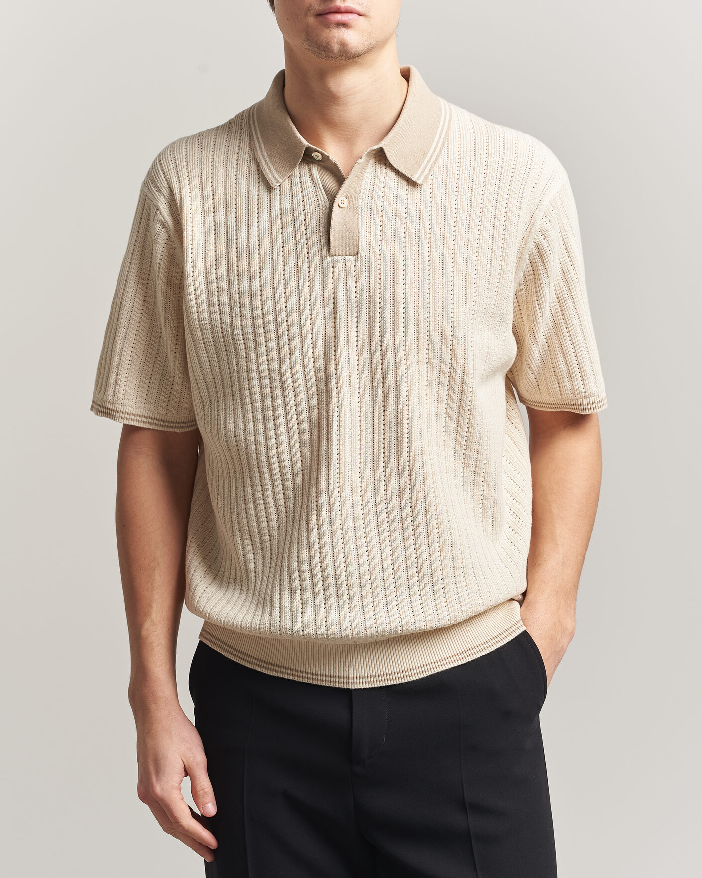 Herre | Polotrøjer | PS Paul Smith | Cotton Knitted Polo White