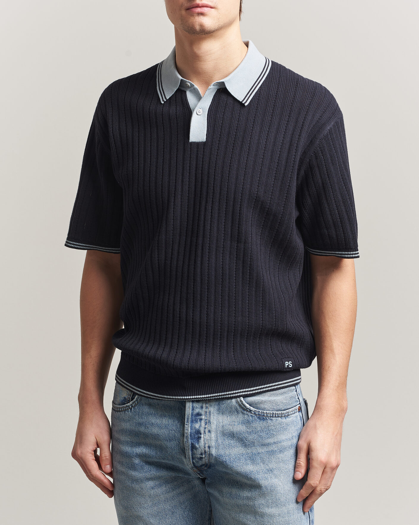 Herre | Polotrøjer | PS Paul Smith | Cotton Knitted Polo Navy