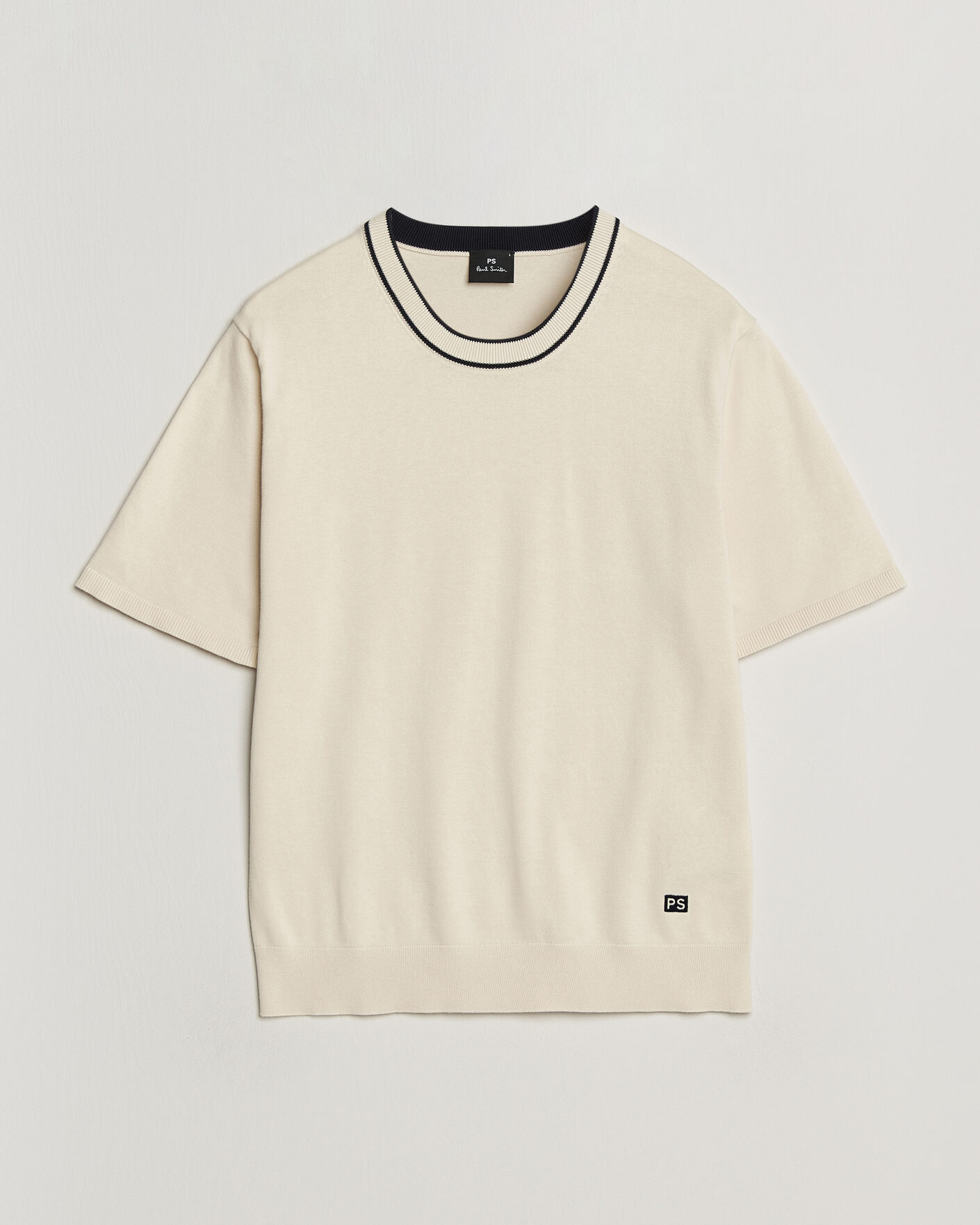 Herre | T-Shirts | PS Paul Smith | Cotton Knitted T-Shirt White