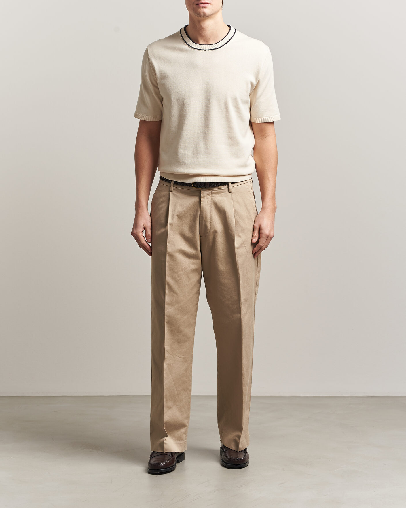 Herre | T-Shirts | PS Paul Smith | Cotton Knitted T-Shirt White