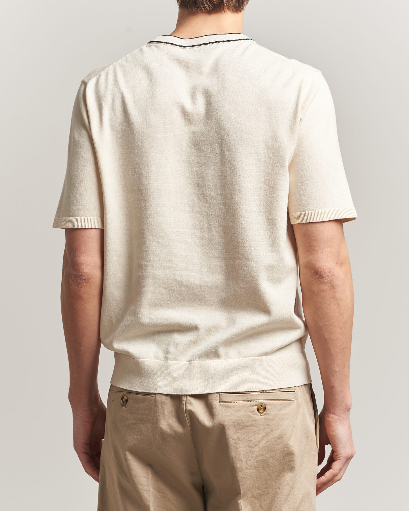 Herre | T-Shirts | PS Paul Smith | Cotton Knitted T-Shirt White