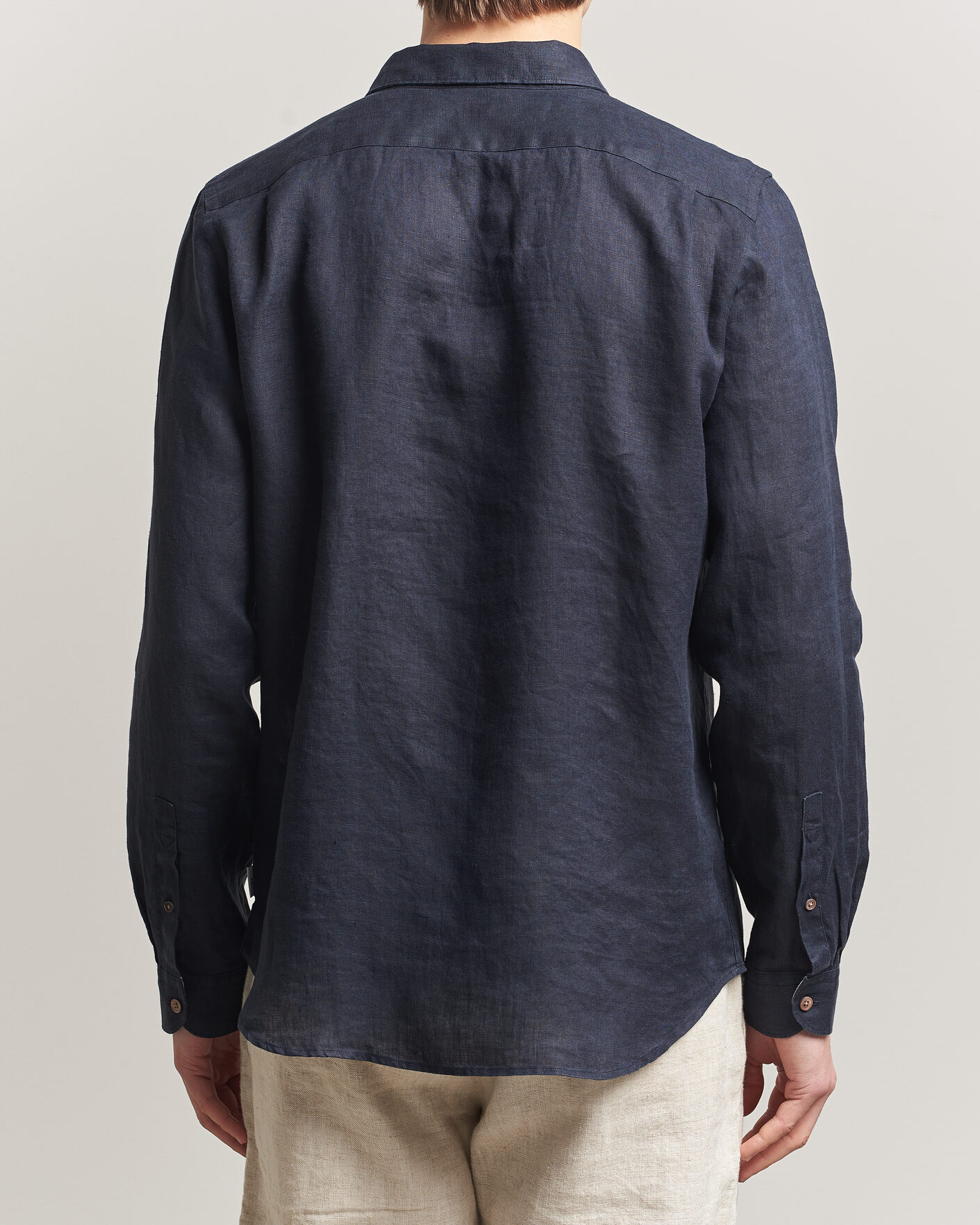 Herre | Skjorter | PS Paul Smith | Tailored Fit Linen Shirt Navy