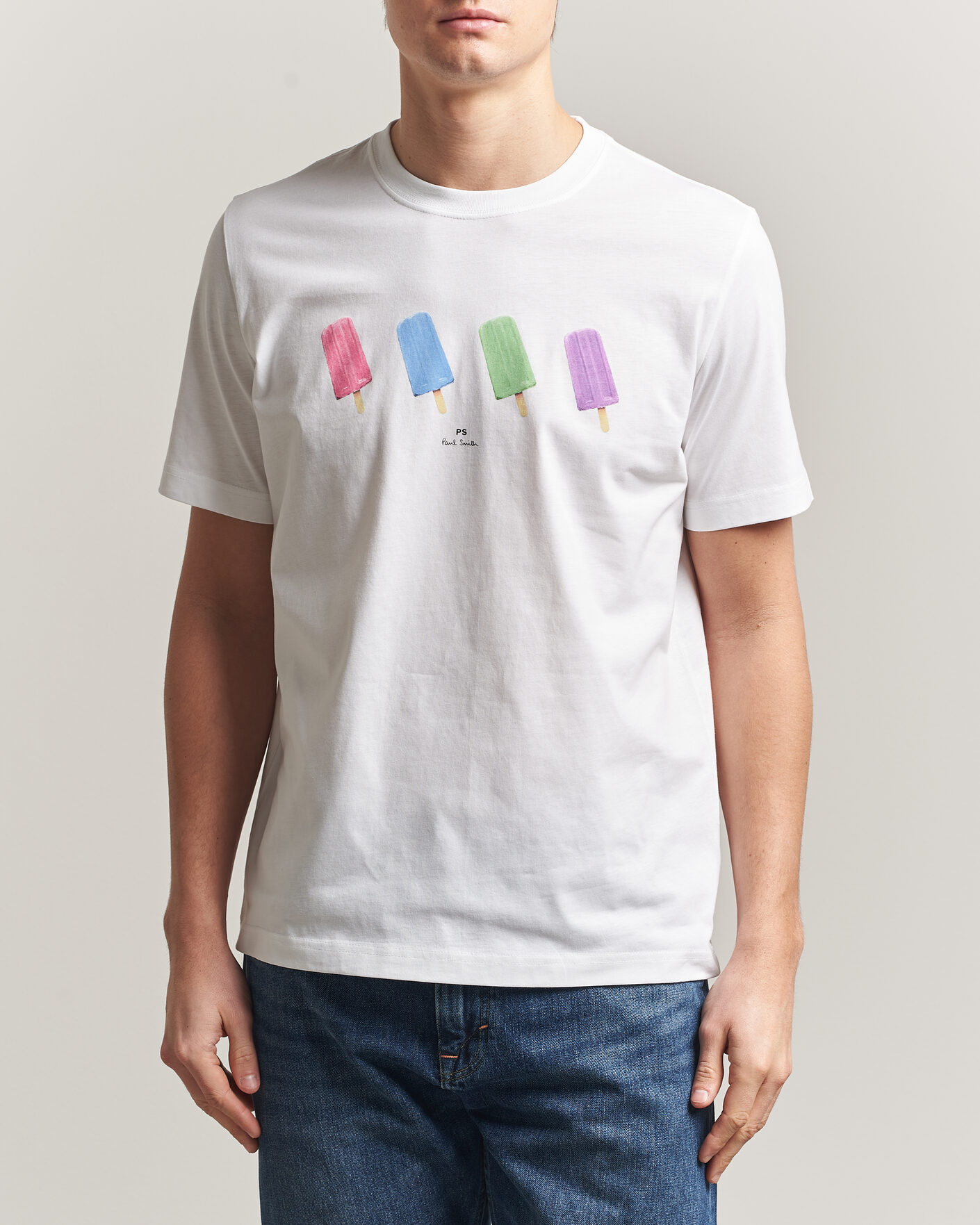 Herre | T-Shirts | PS Paul Smith | Lollies Printed T-Shirt White