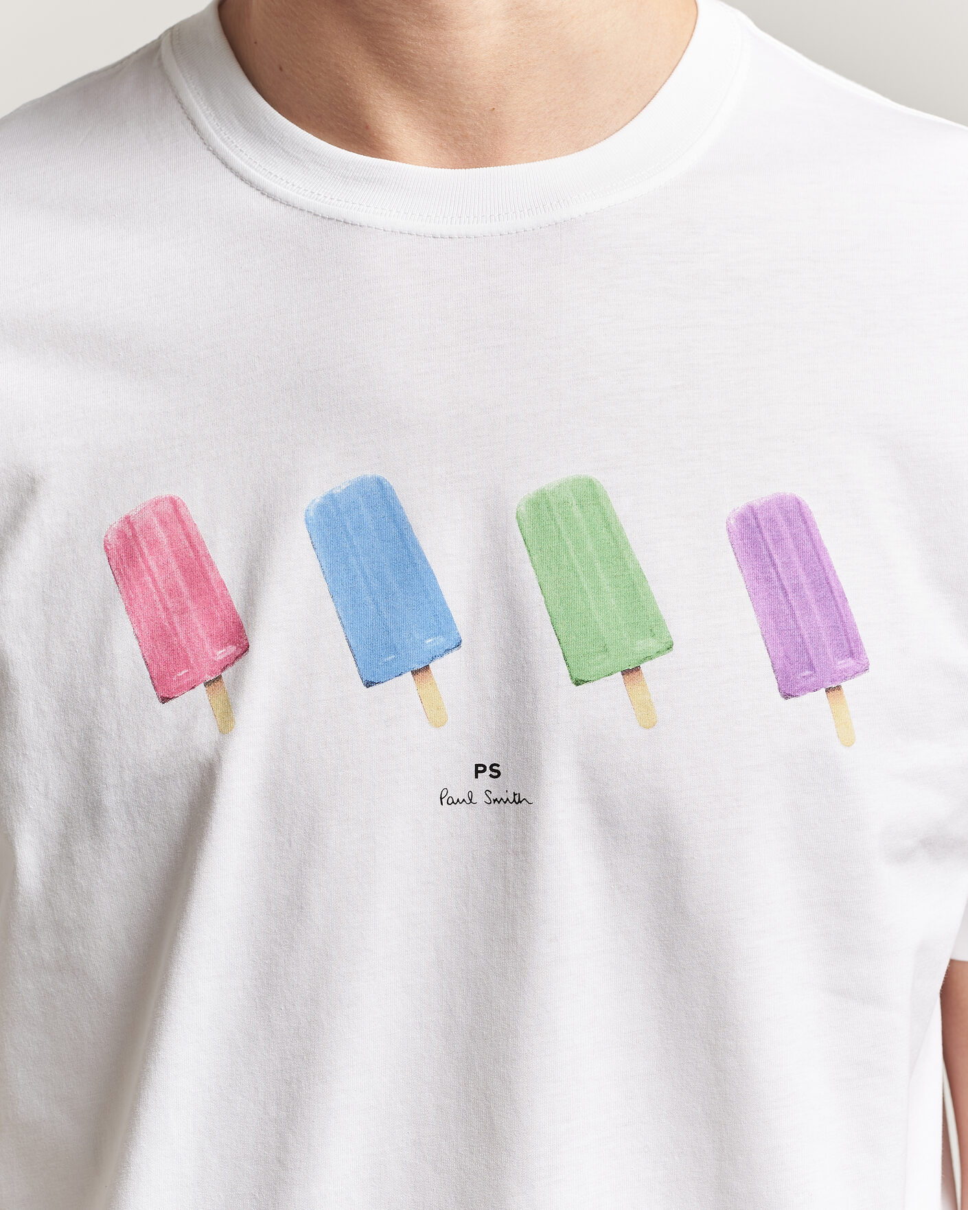 Herre | T-Shirts | PS Paul Smith | Lollies Printed T-Shirt White