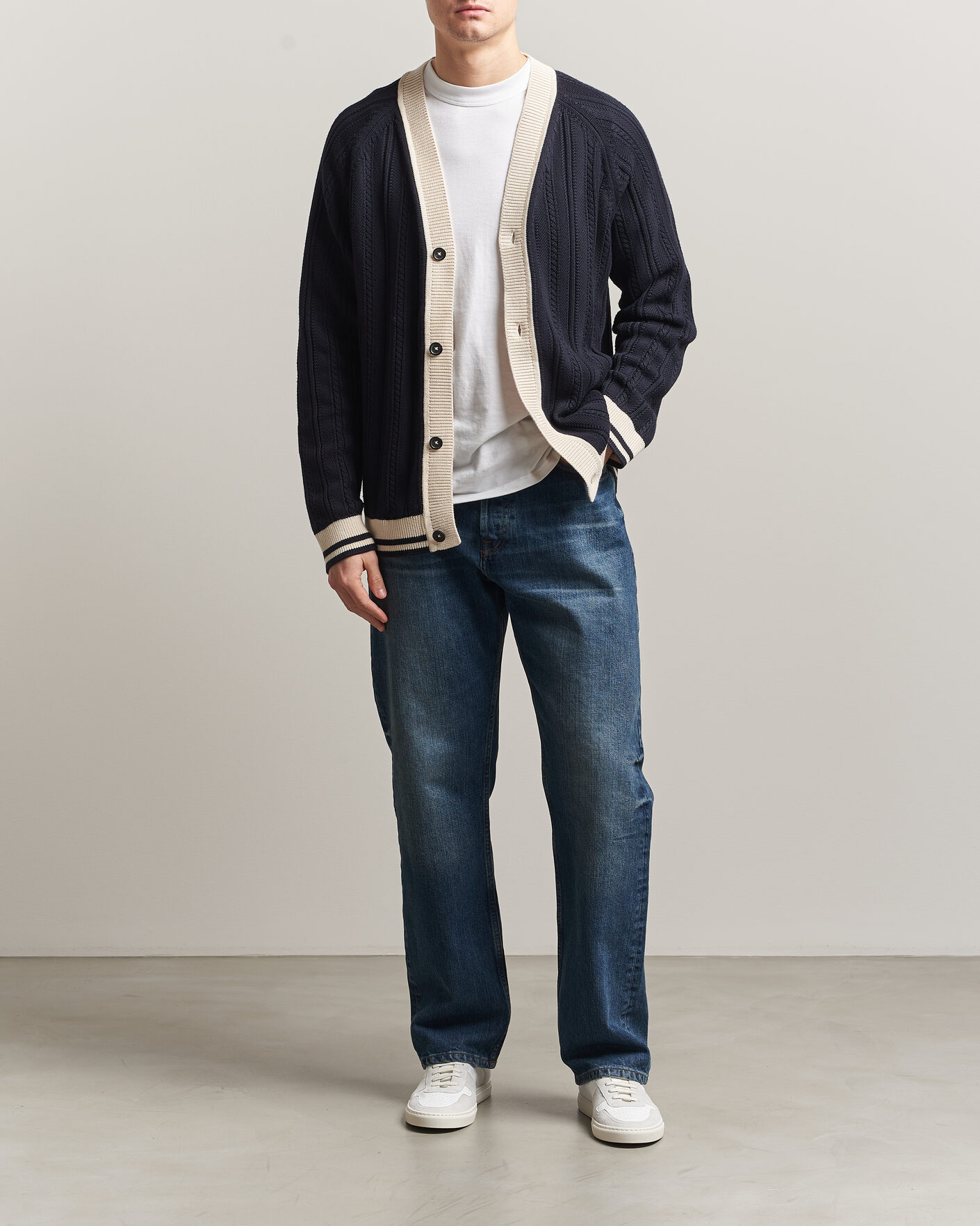 Herre | Trøjer | PS Paul Smith | Cotton Knitted Cardigan Navy