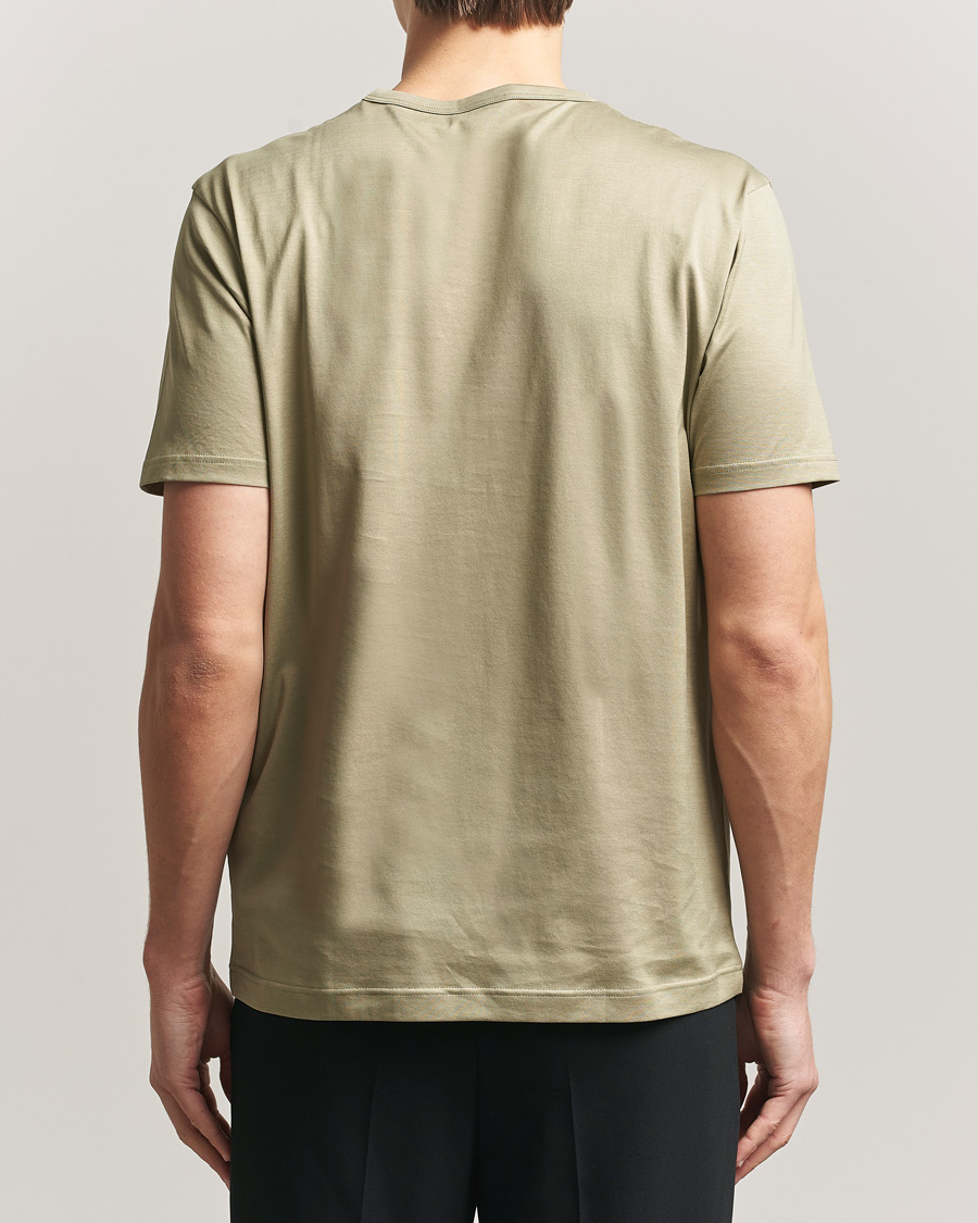 Herre | T-Shirts | Sunspel | Crew Neck Q82 Cotton T-Shirt Pistachio