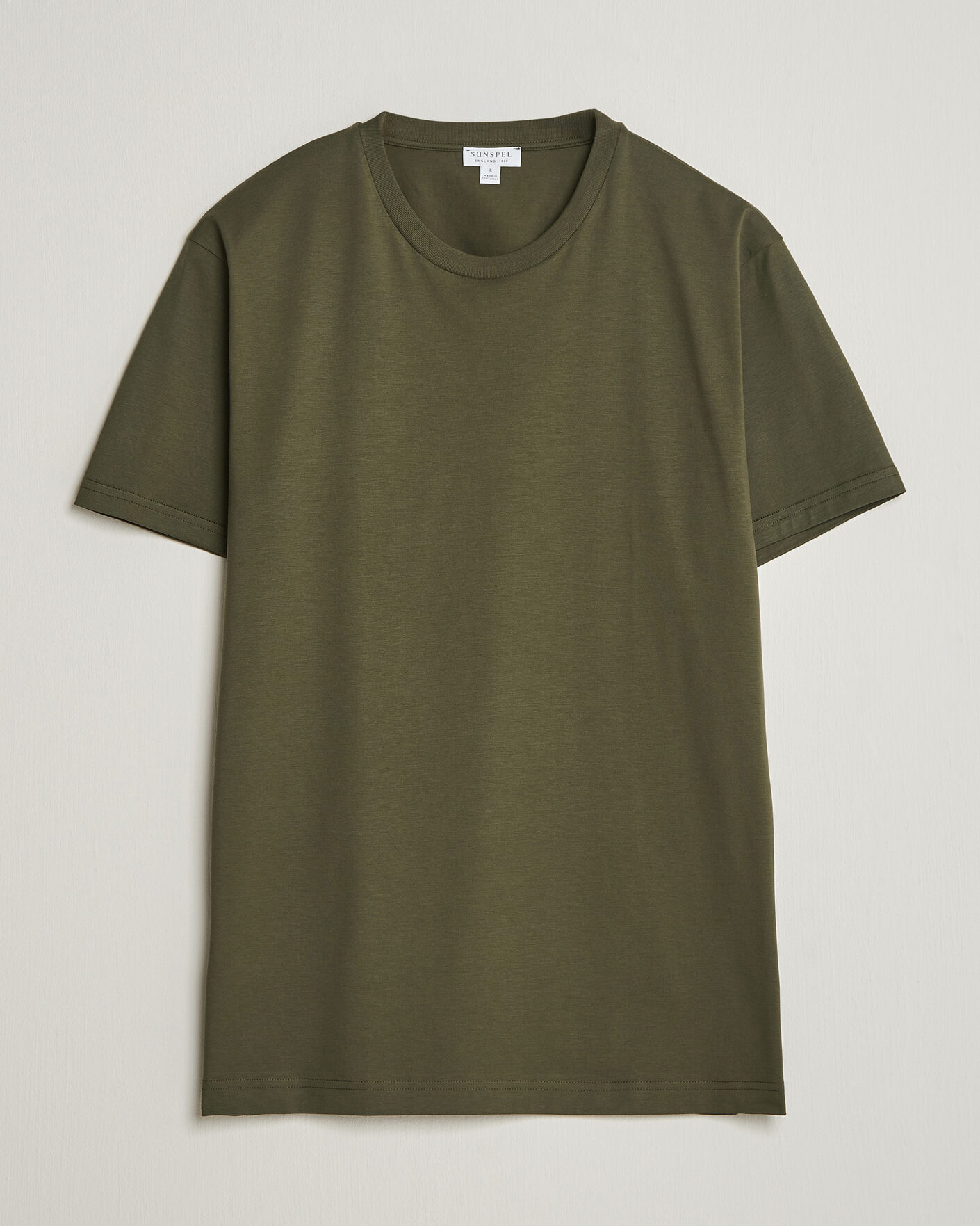Herre | T-Shirts | Sunspel | Riviera Midweight T-Shirt Deep Olive
