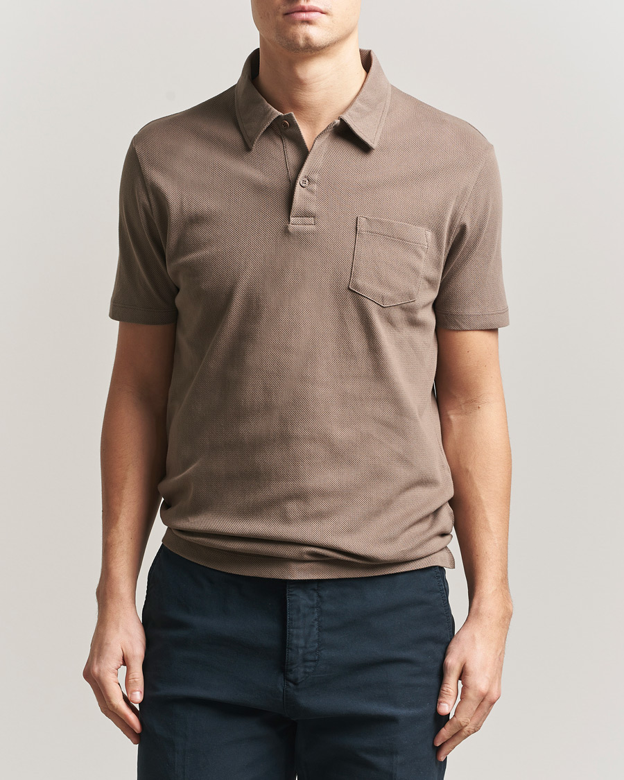 Herre | Polotrøjer | Sunspel | Riviera Polo Shirt Dark Cedar