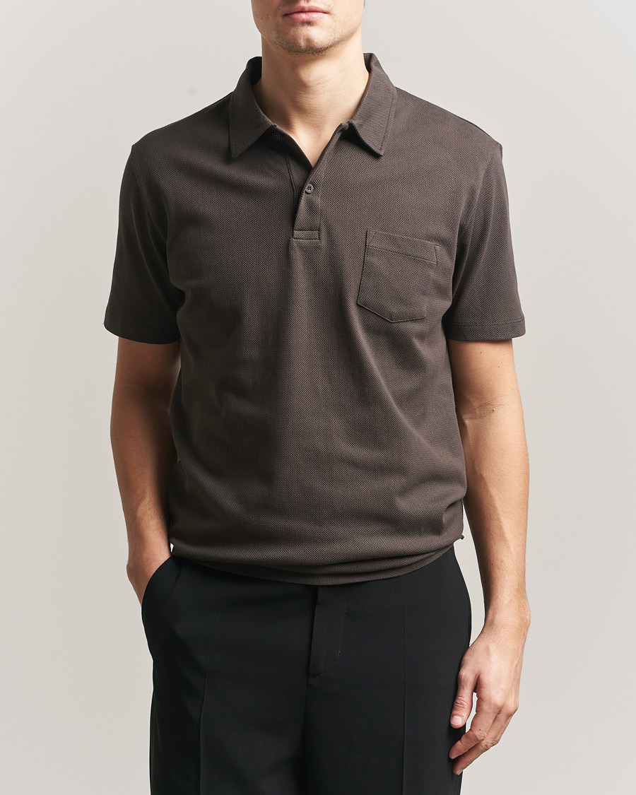 Herre | Polotrøjer | Sunspel | Riviera Polo Shirt Dark Chocolate