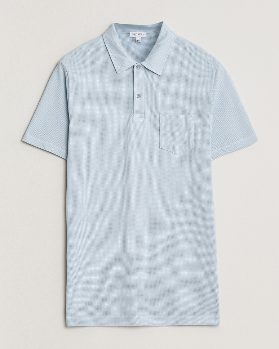 Herre | Polotrøjer | Sunspel | Riviera Polo Shirt Pastel Blue