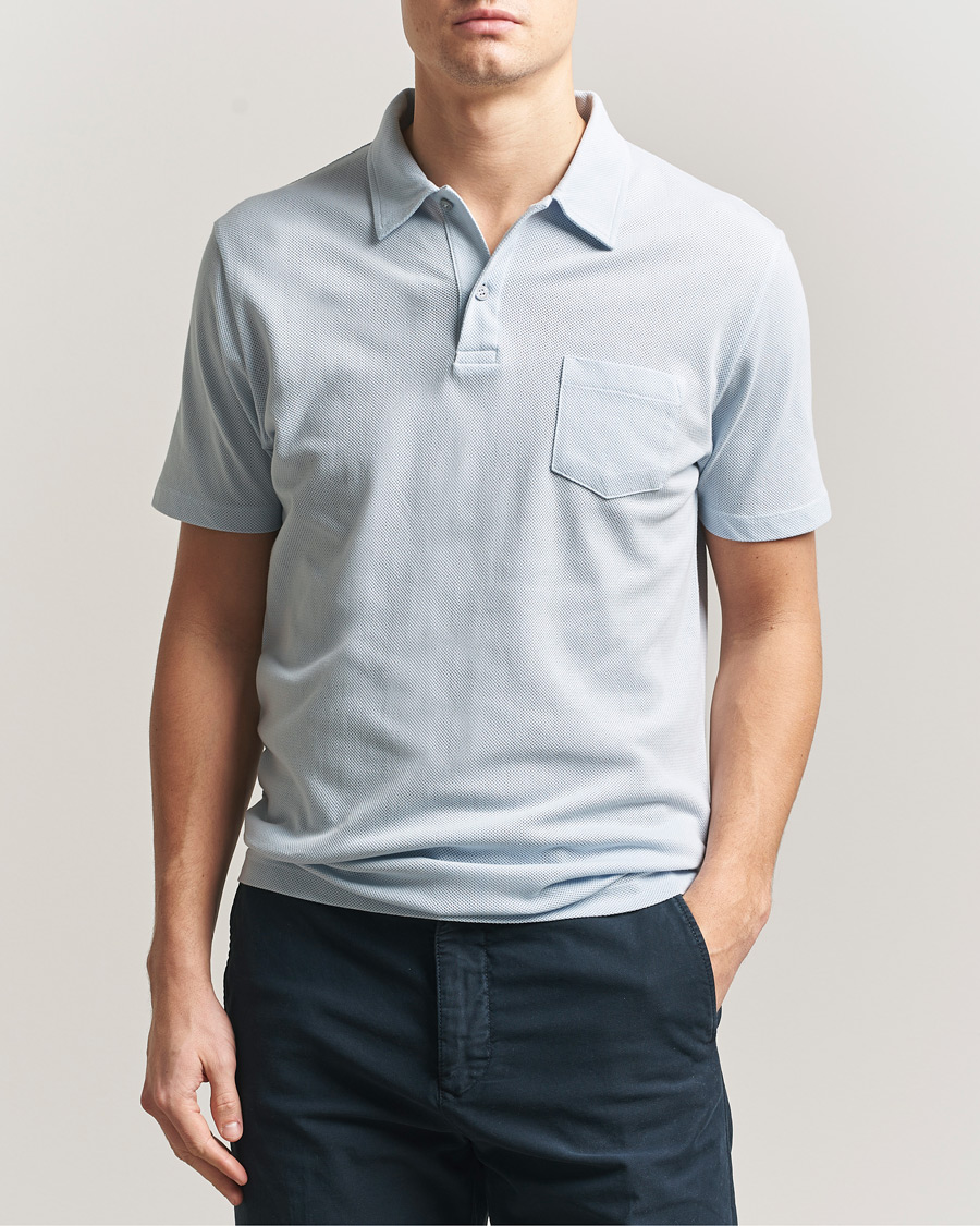 Herre | Polotrøjer | Sunspel | Riviera Polo Shirt Pastel Blue