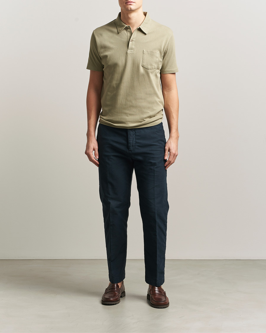 Herre | Polotrøjer | Sunspel | Riviera Polo Shirt Pistachio