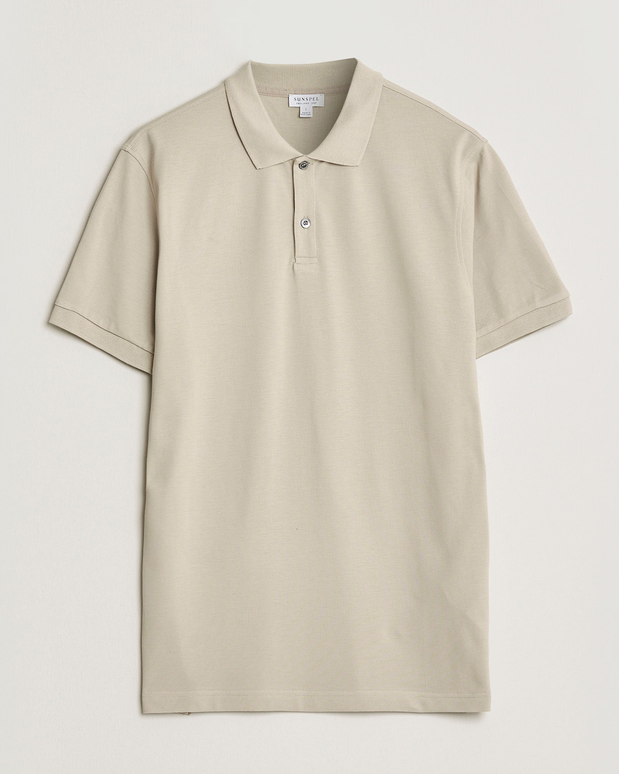 Herre | Polotrøjer | Sunspel | Supima Cotton Short Sleeve Pique Polo Hazelwood