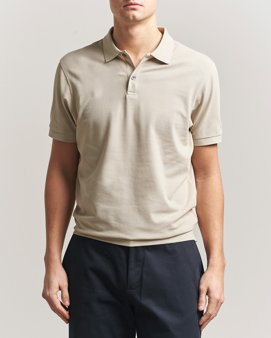 Herre | Polotrøjer | Sunspel | Supima Cotton Short Sleeve Pique Polo Hazelwood