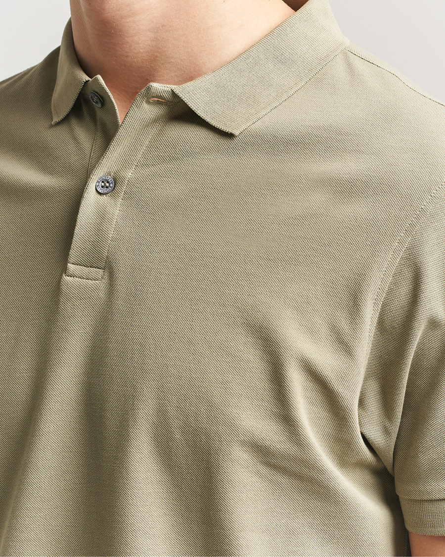 Herre | Polotrøjer | Sunspel | Supima Cotton Short Sleeve Pique Polo Pistachio