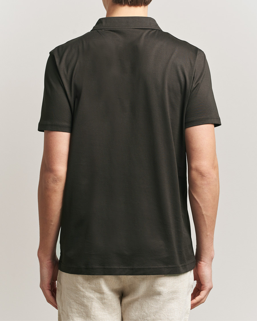 Herre | Polotrøjer | Sunspel | Cotton Jersey Polo Dark Chocolate