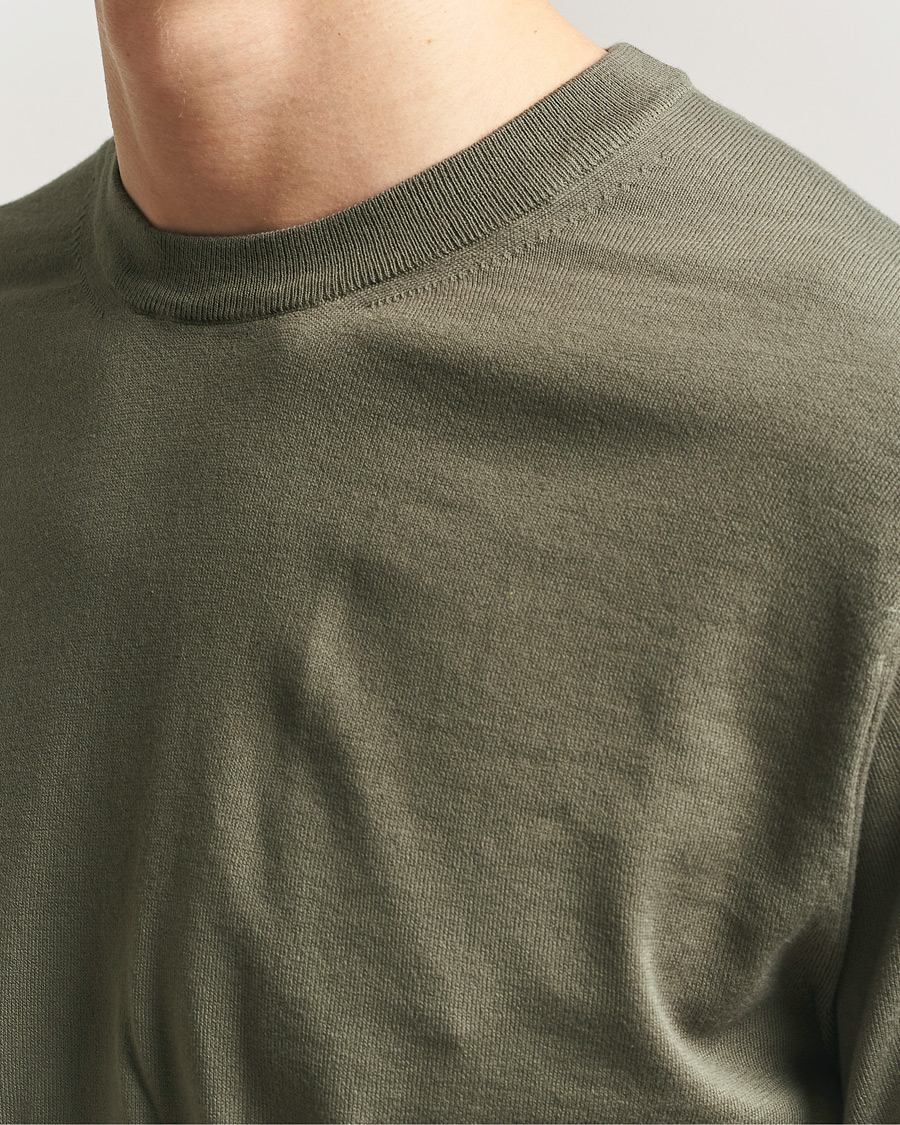 Herre | Trøjer | Sunspel | Lightweight Knitted Cotton Crew Khaki