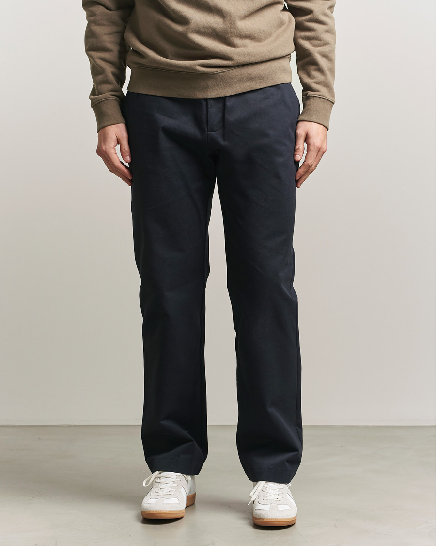 Herre | Bukser | Sunspel | Soft Cotton Drill Trousers Navy