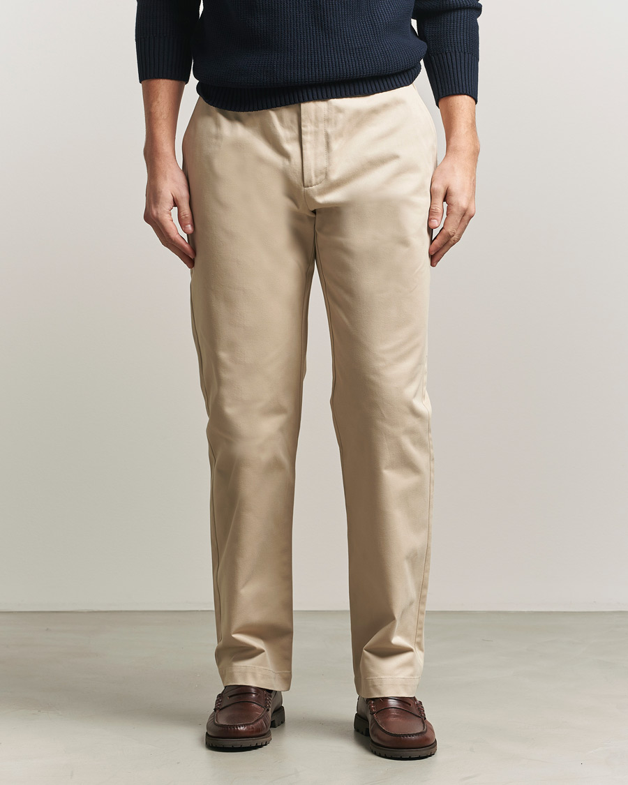Herre | Bukser | Sunspel | Soft Cotton Drill Trousers Light Stone