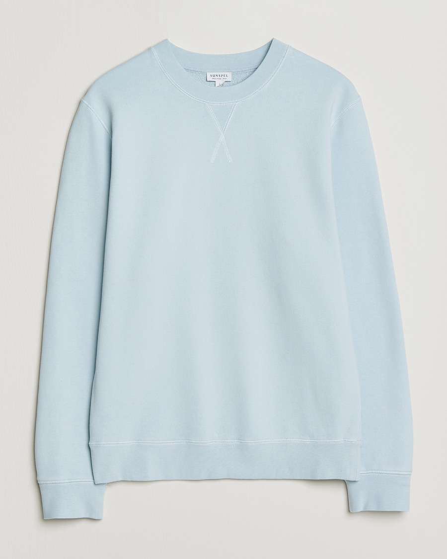 Herre | Trøjer | Sunspel | Loopback Sweatshirt Pastel Blue